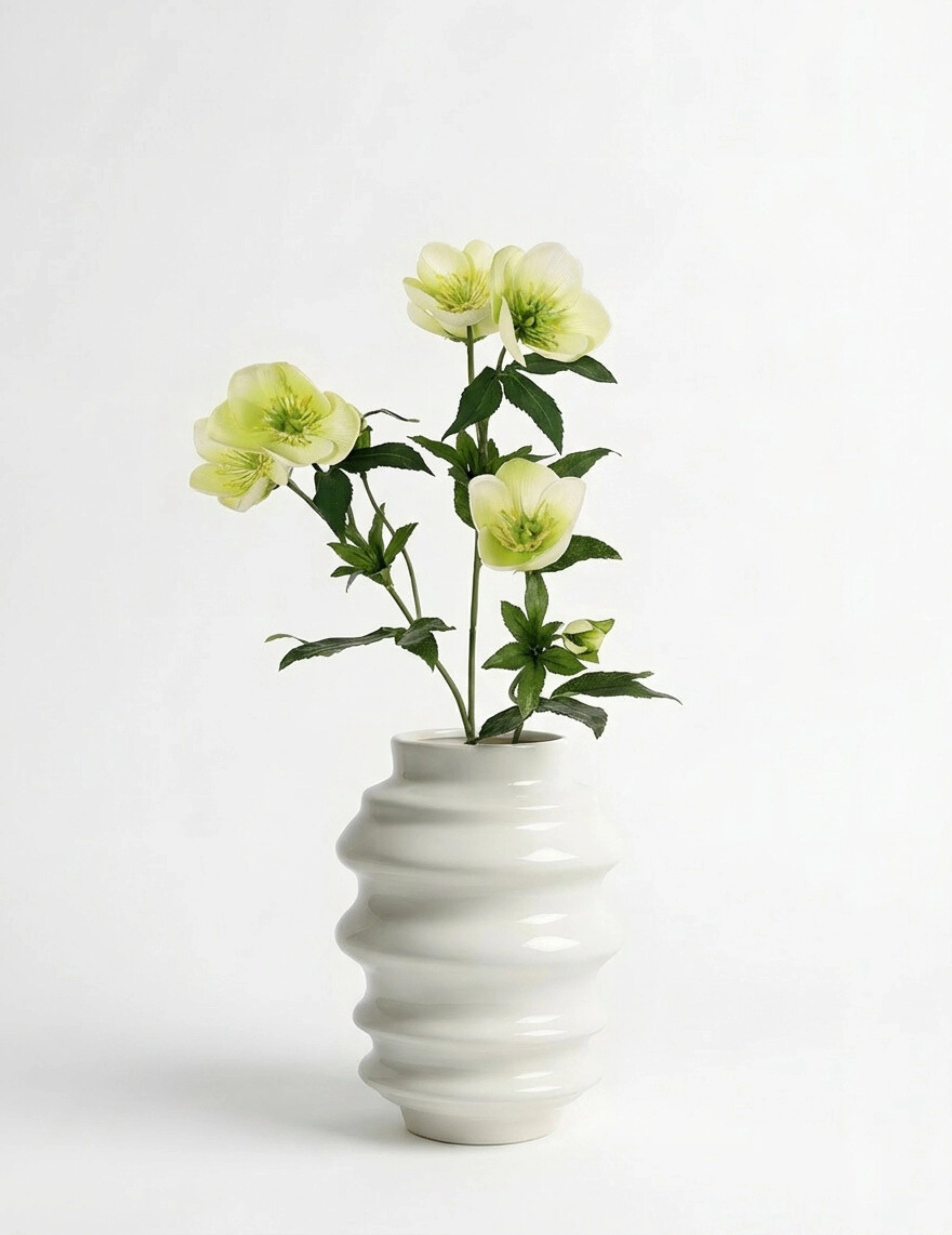 Kunstblume Schneerose Weiß-Grün