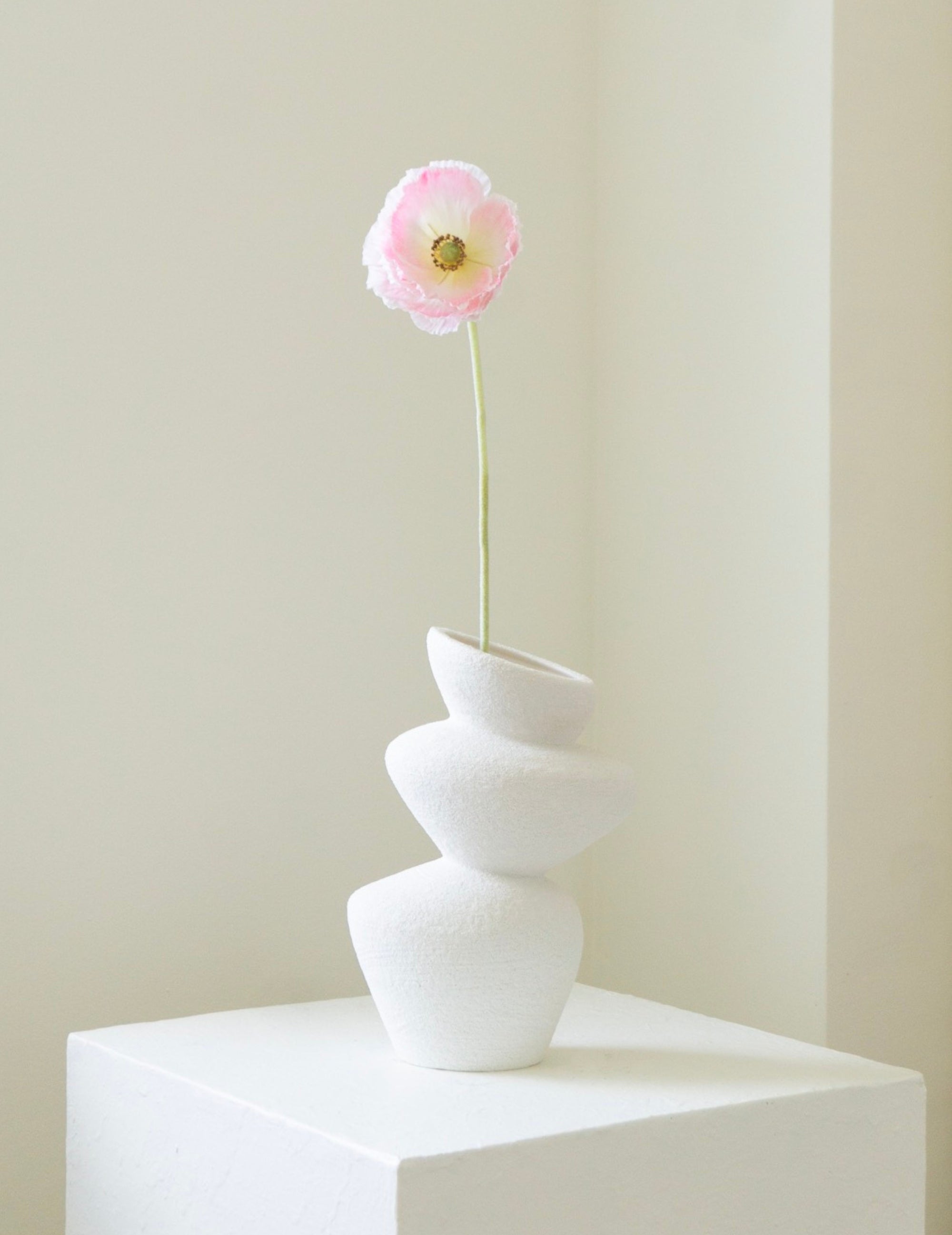 Kunstblume Mohn Rosa