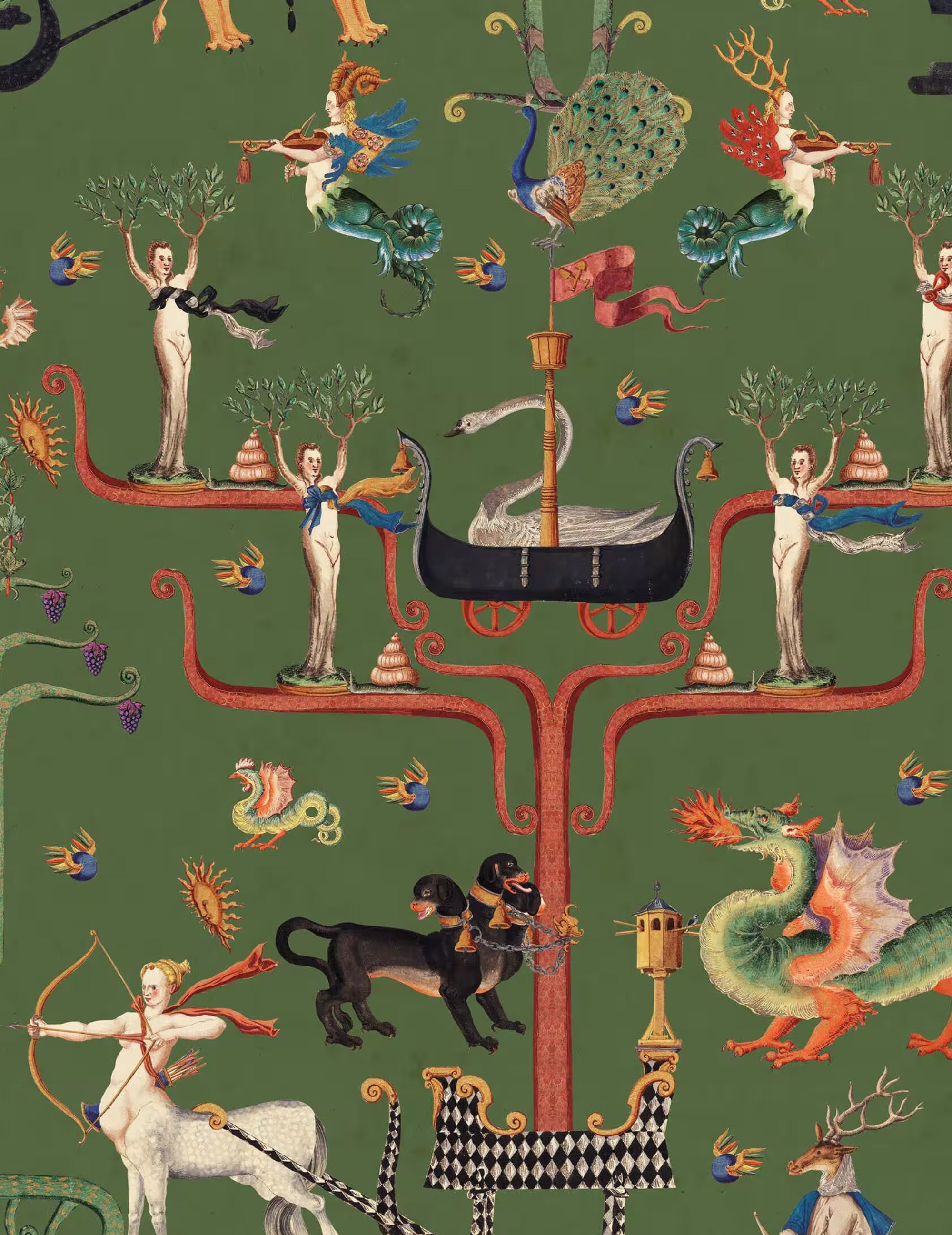 Wandtapete Fairies And Dragons Fir
