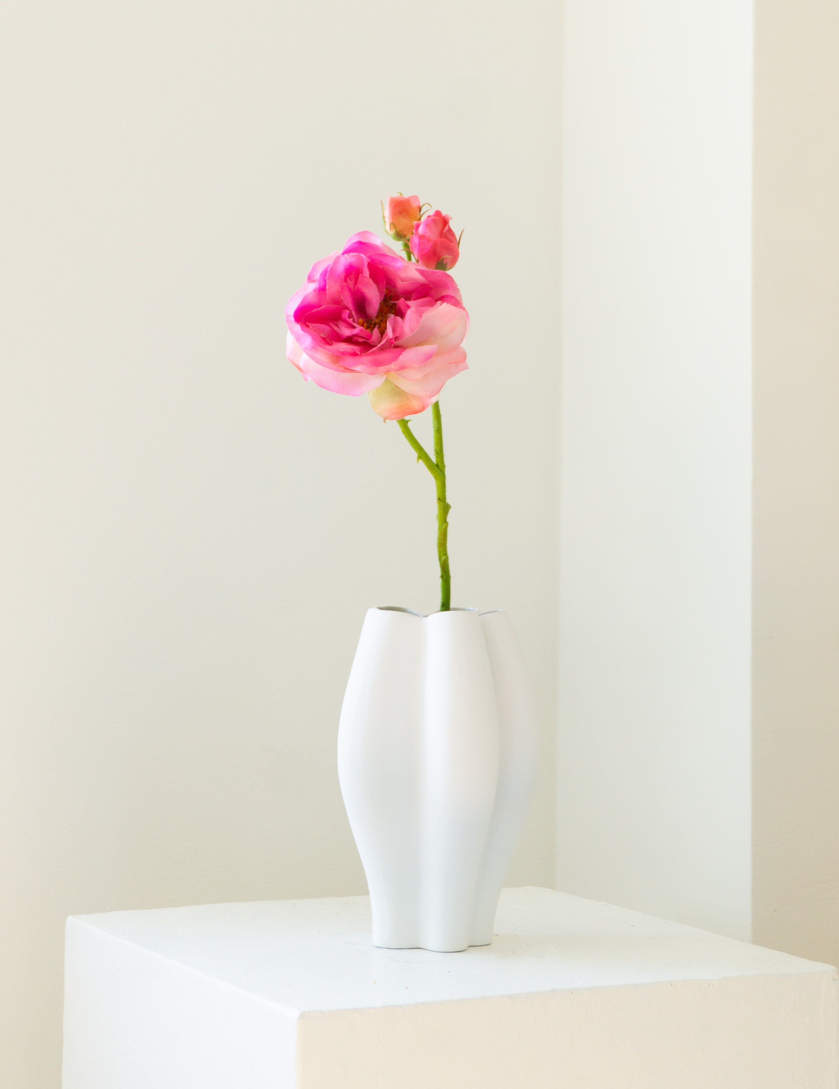 Kunstblume Rose 'Real Touch' Pink-Rosa