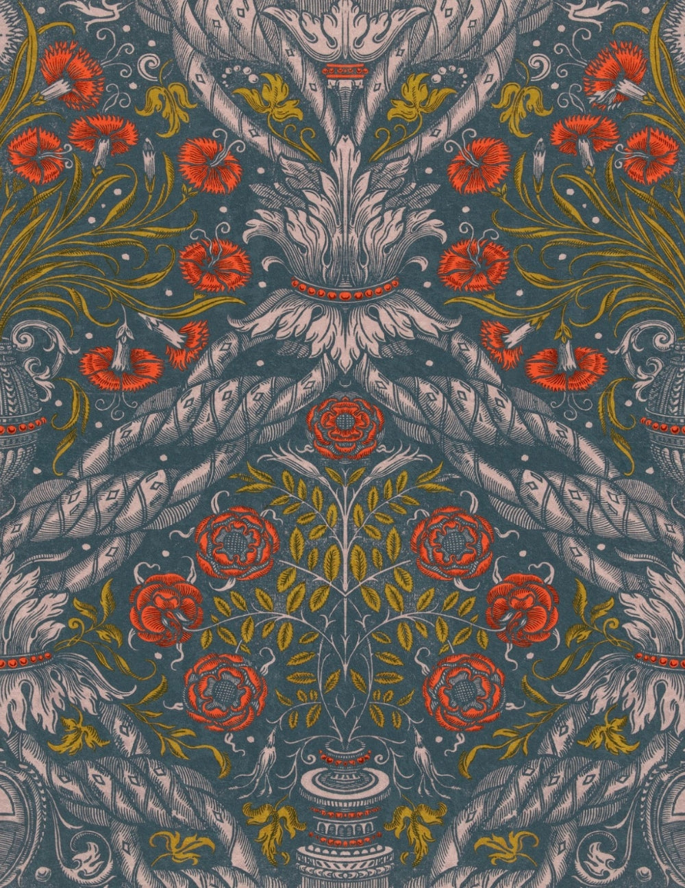 Wandtapete Floral Ornament