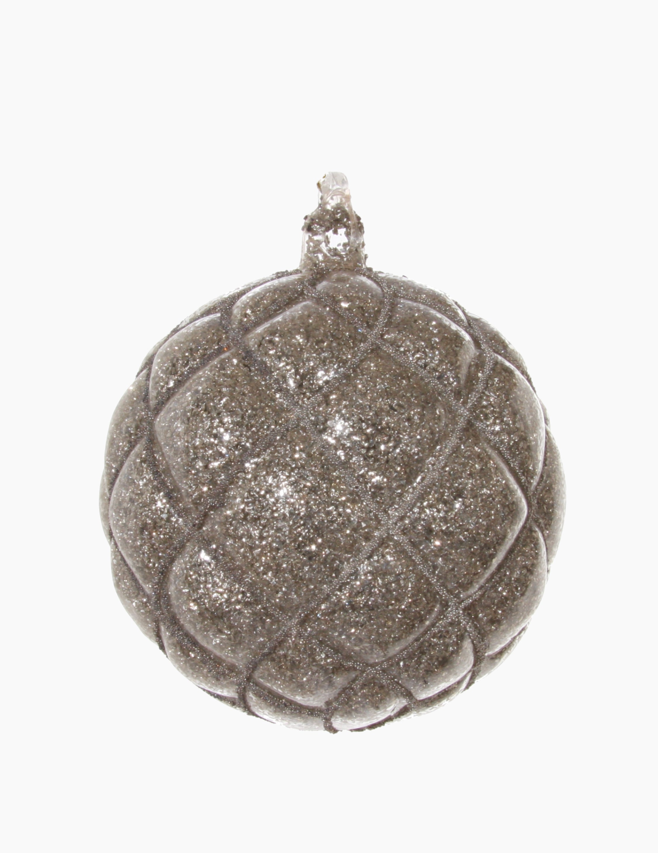 Weihnachtskugel aus Glas Silber