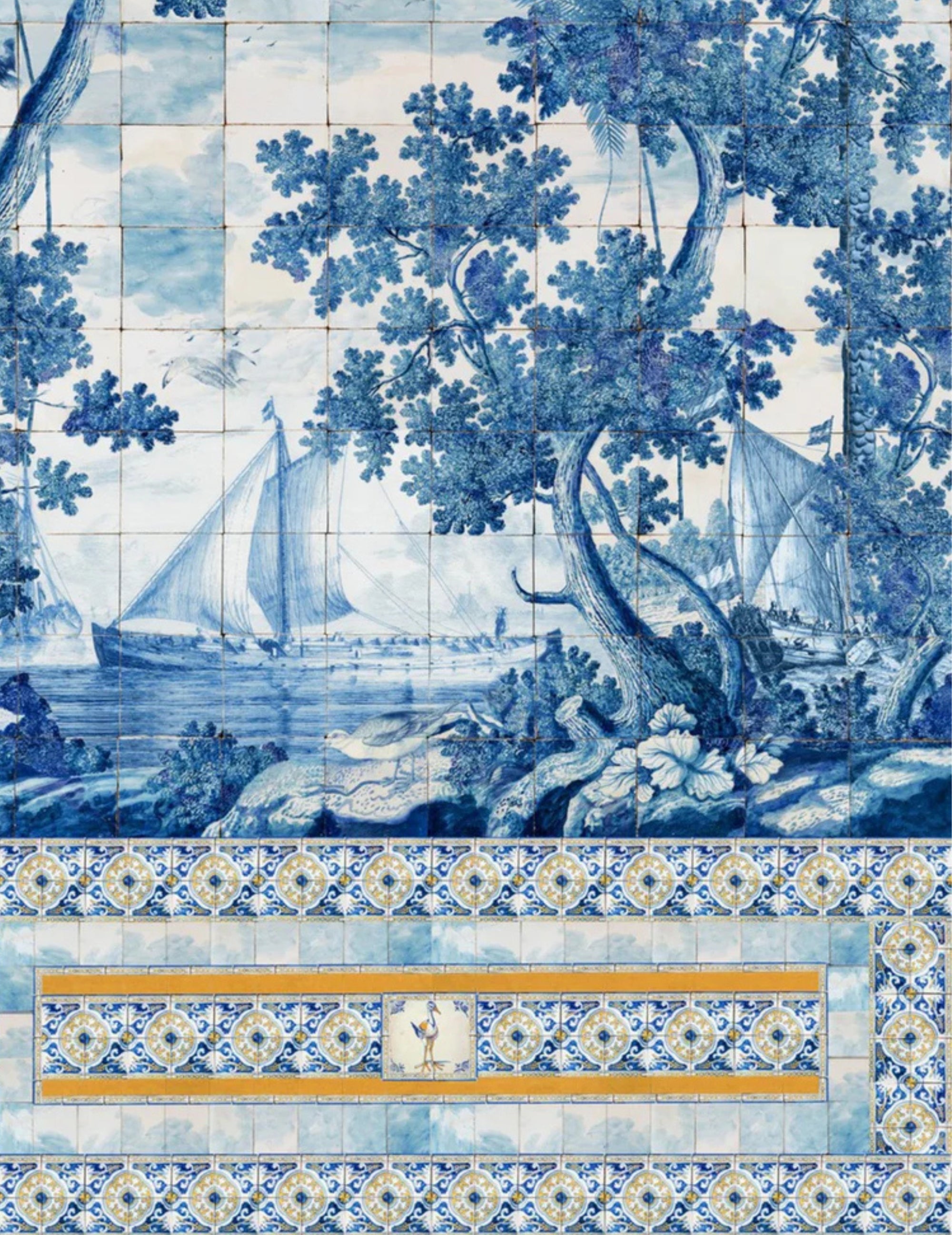 Wandtrapete Azure Mural Blau
