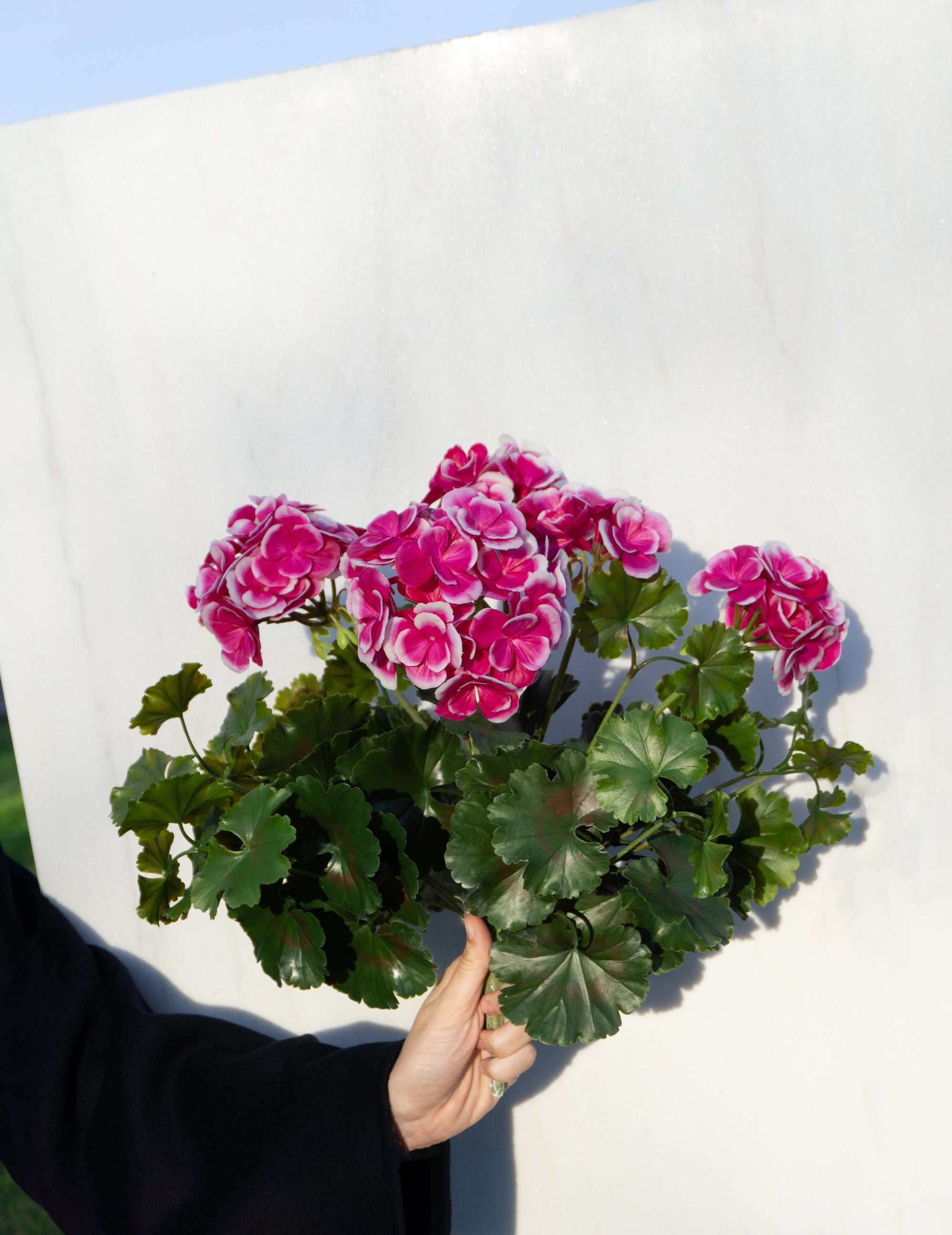 Kunstblume Geranie Pink