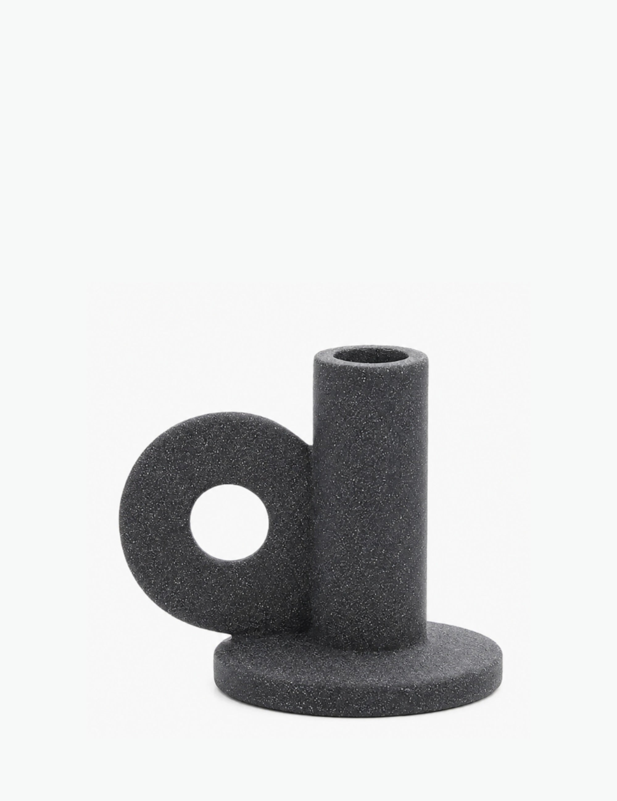 Kerzenhalter aus Keramik Susia Schwarz