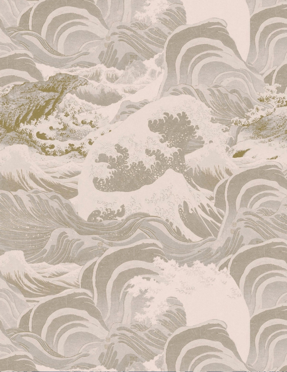 Wandtapete Sea Waves Neutral