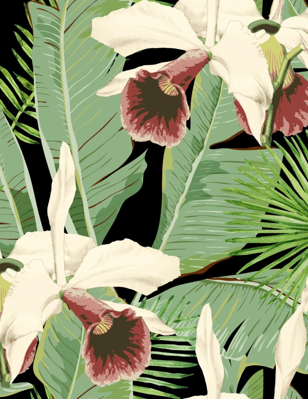 Wandtapete Treasure Island Anthrazit