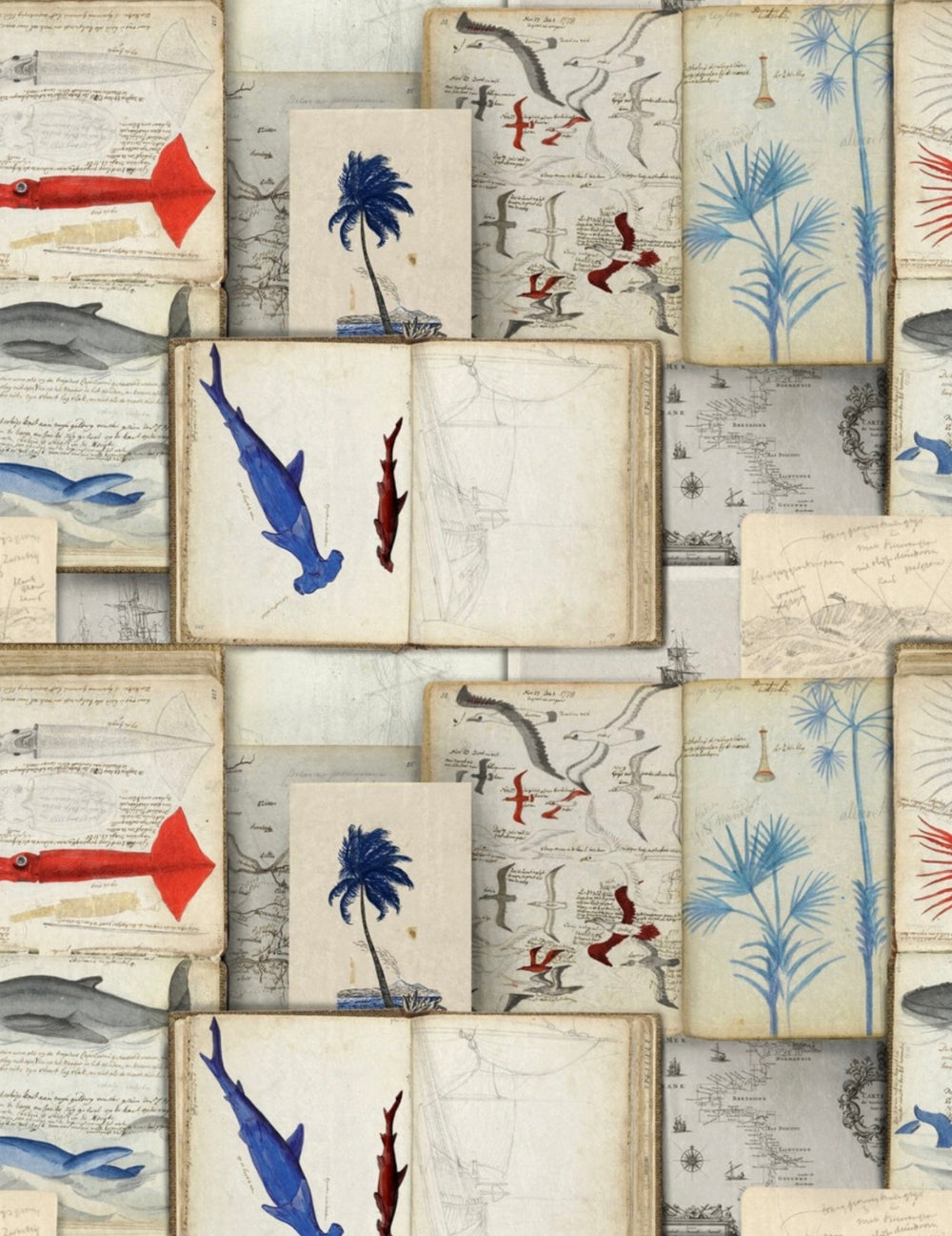 Wandtapete Seaman's Journal