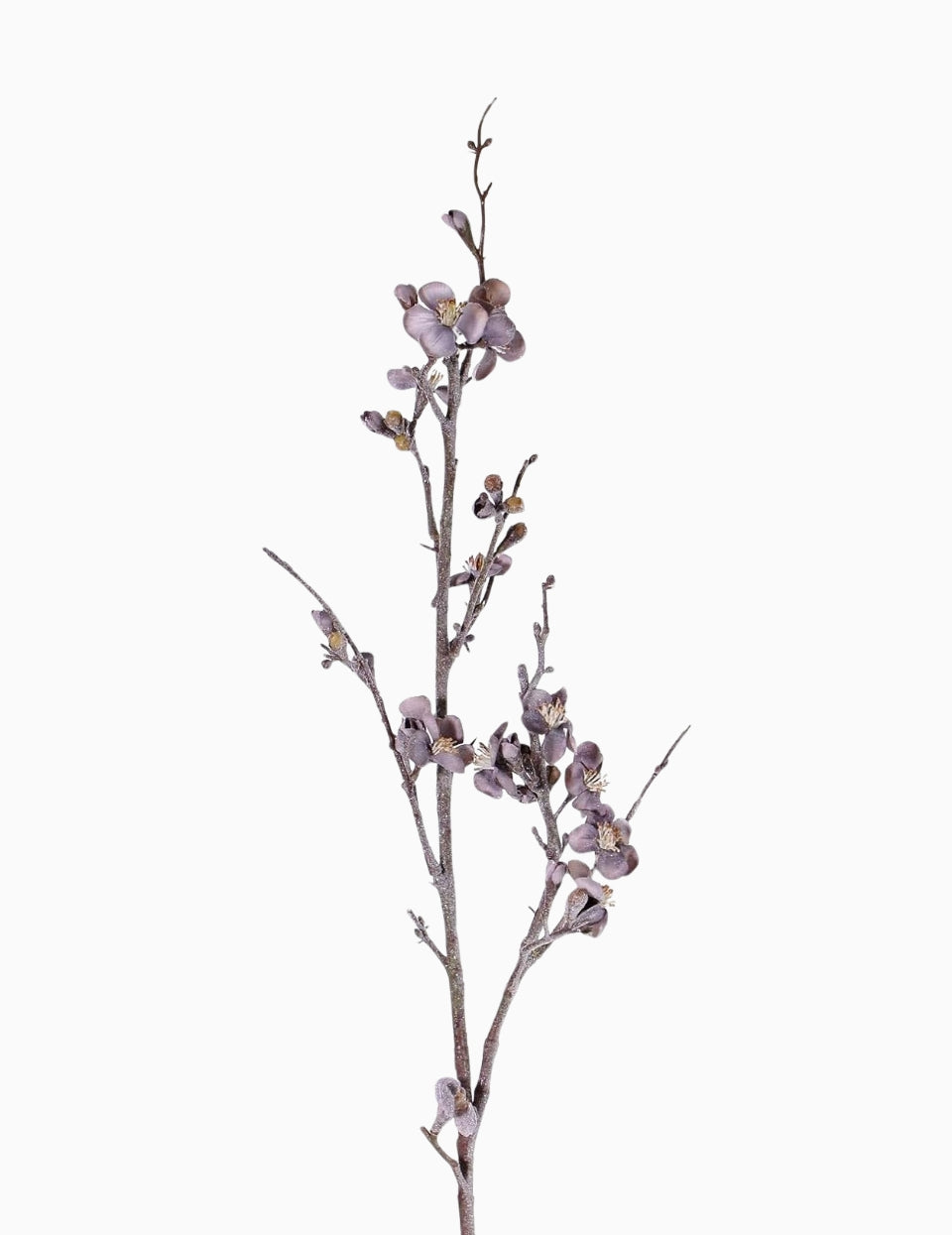Kunstblume Apfelblütenzweig Lila Samt
