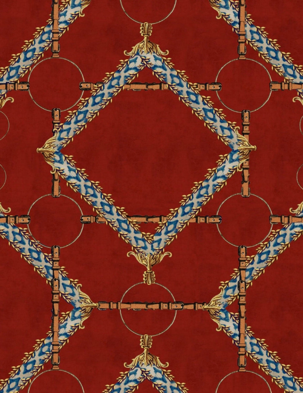 Wandtapete Decorative Harness Burgundy