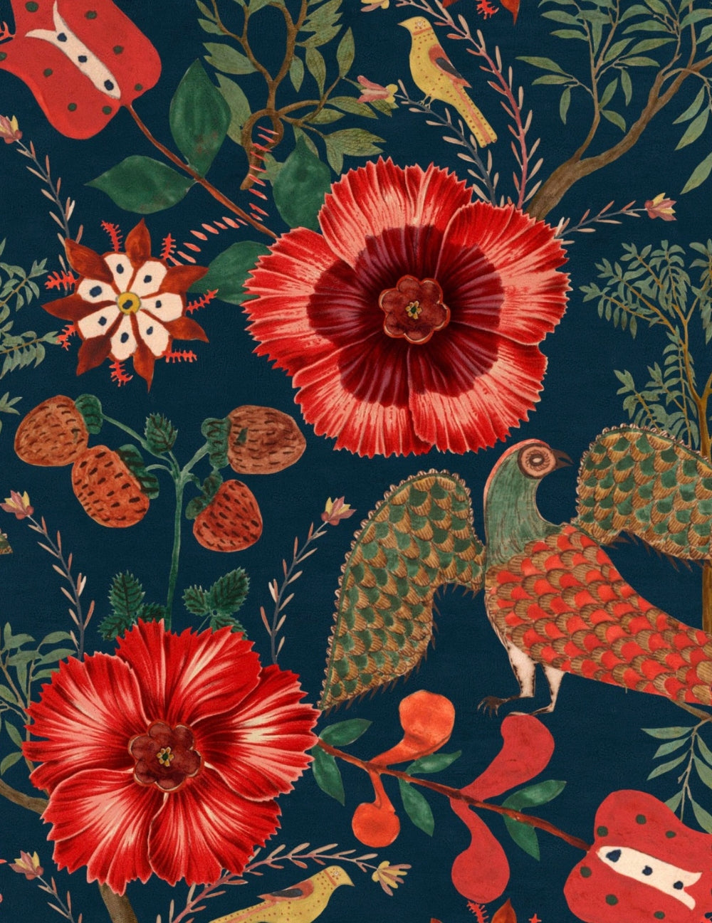 Wandtapete Folk Szekely Dark