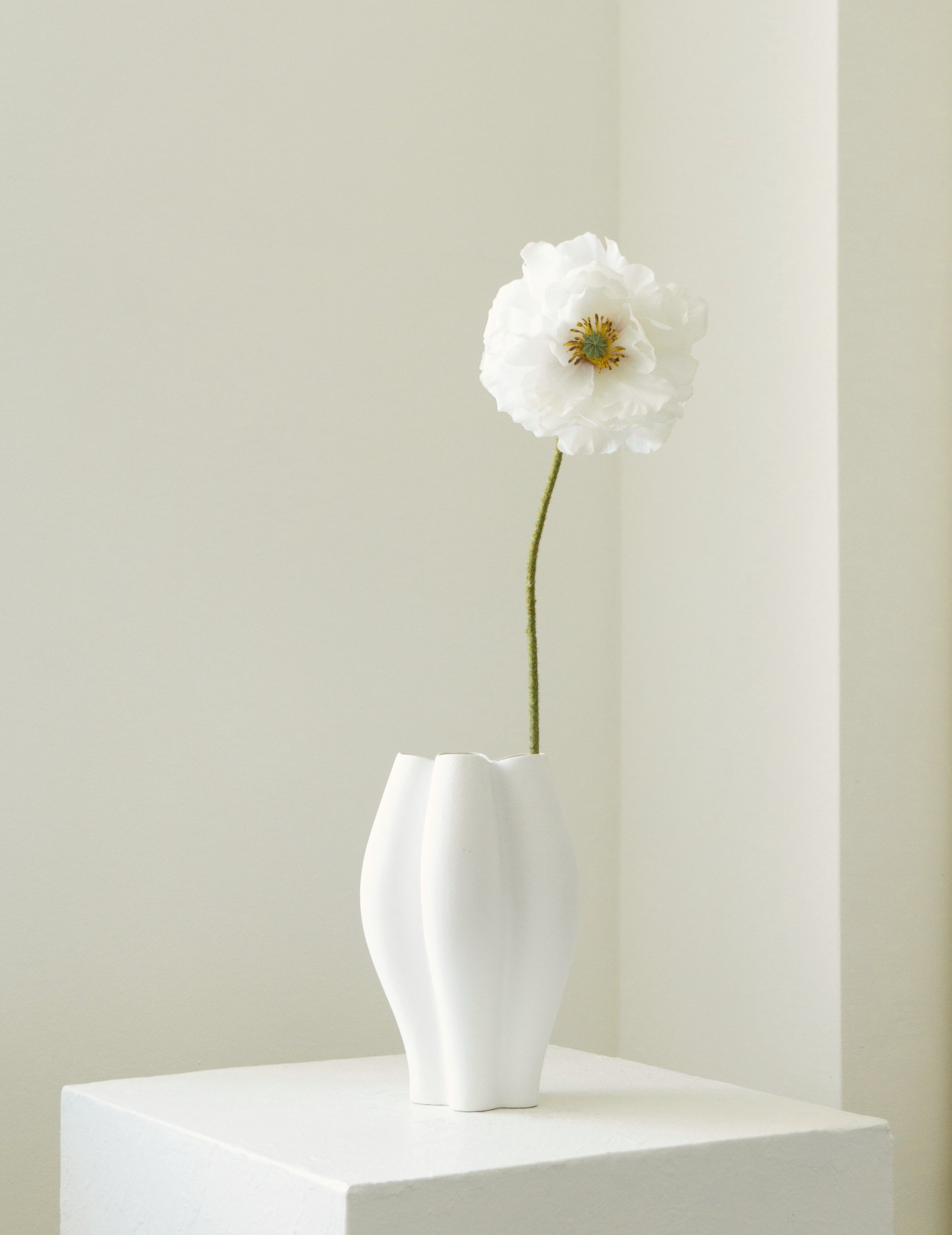 Kunstblume Mohnblume 'Real Touch' Weiß