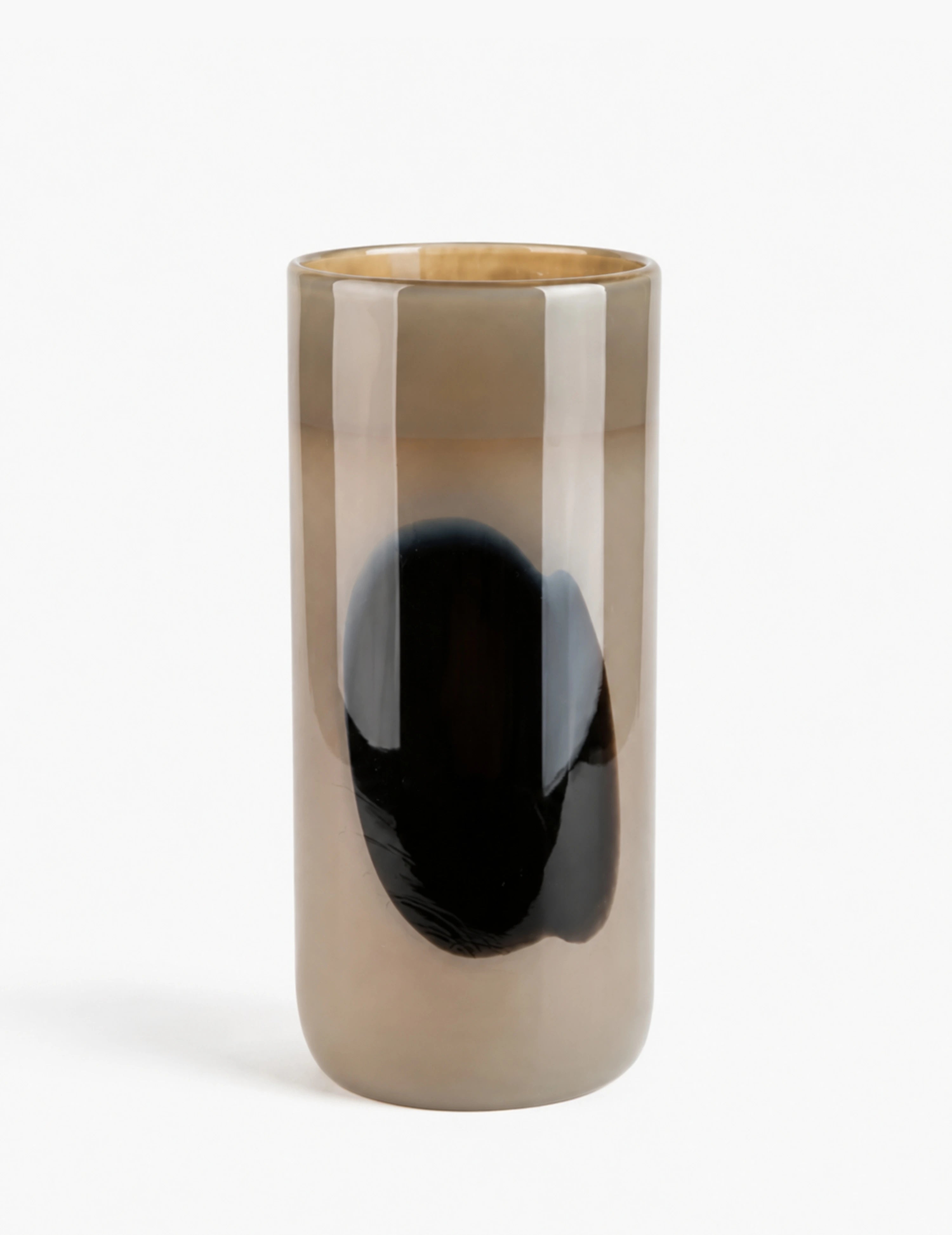 Deko-Vase Glas Taupe