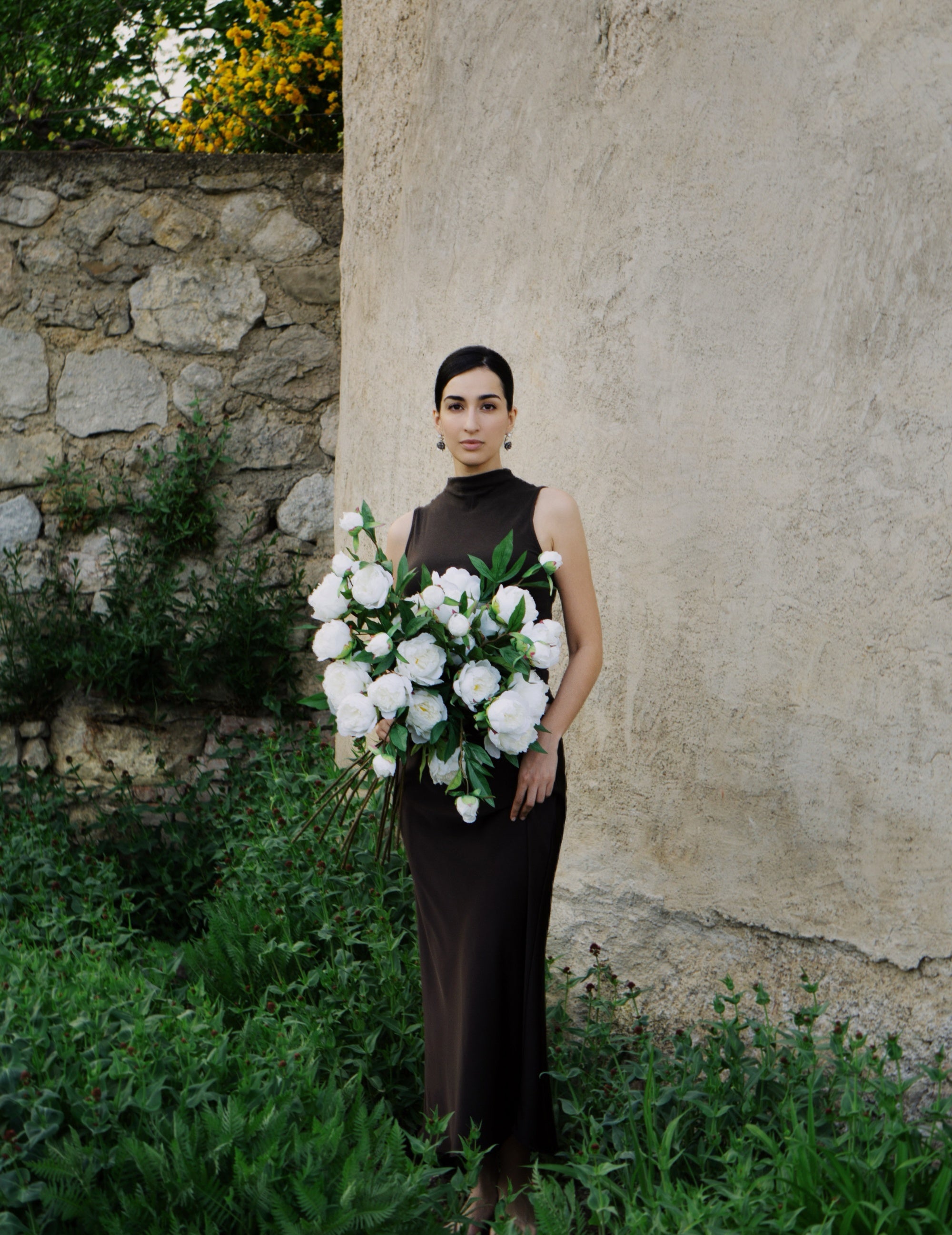 Kunstblumen-Strauß White Peonies