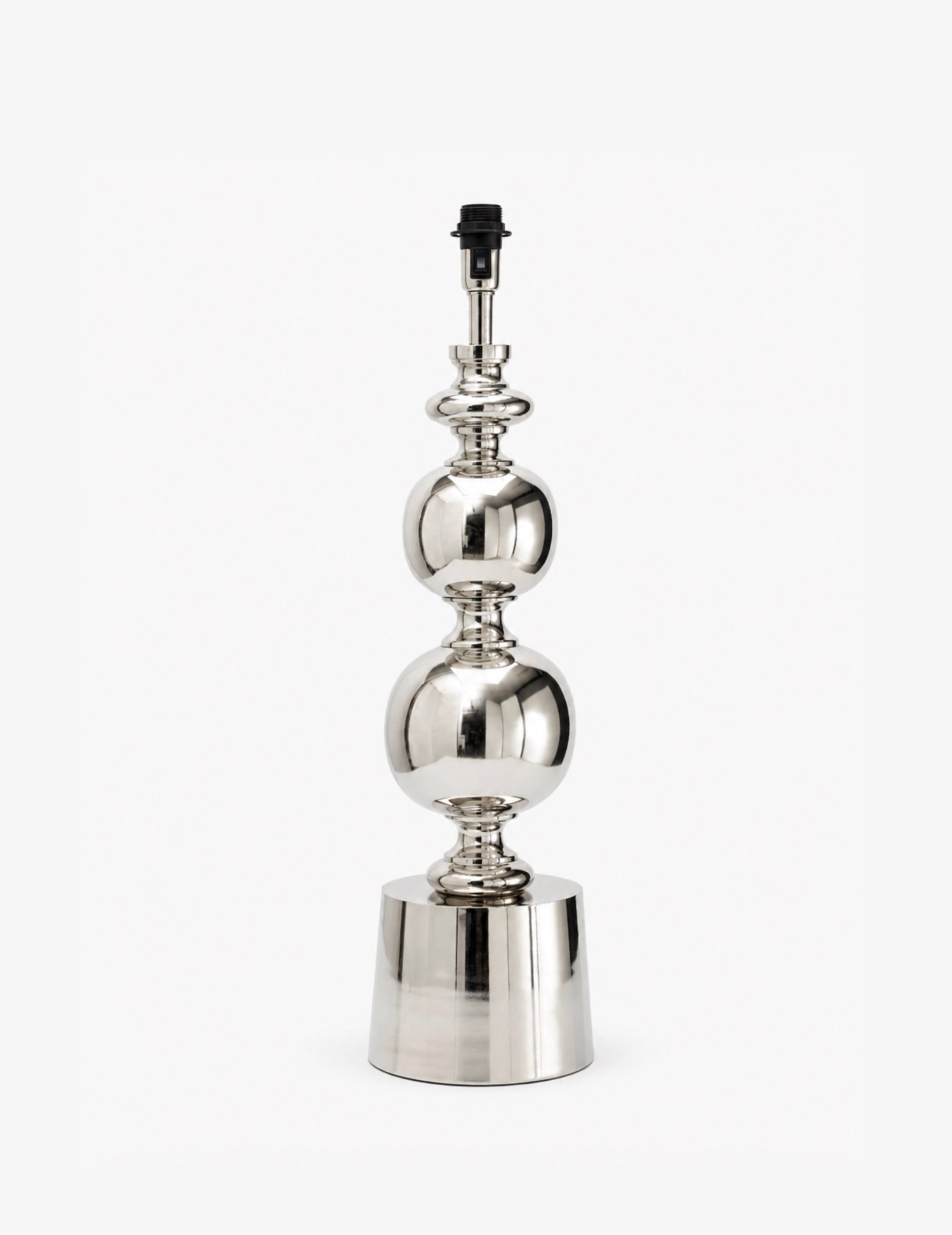 Lampenfuß Retro Kugeln Silber