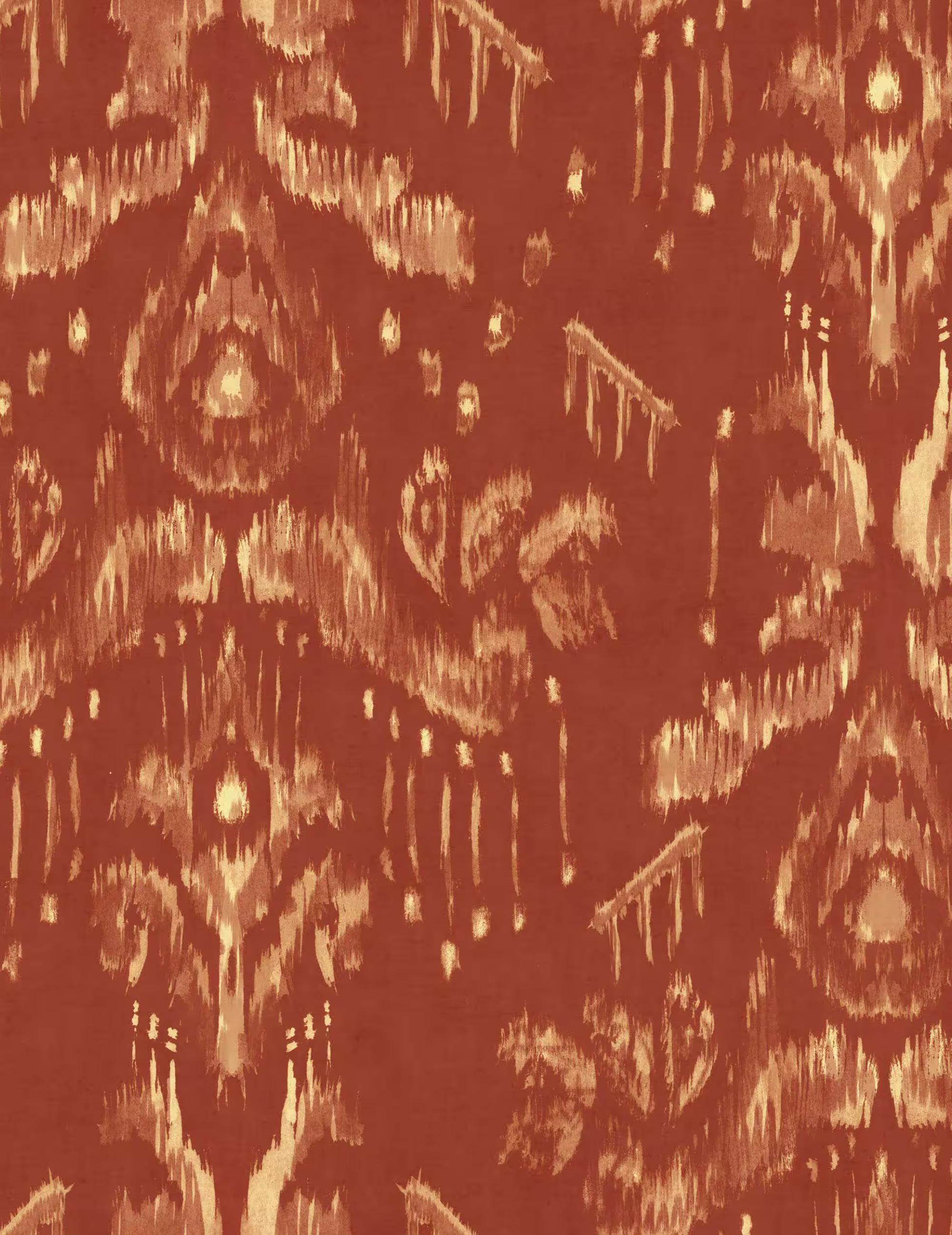 Wandtapete Ancestrial Ikat Copper