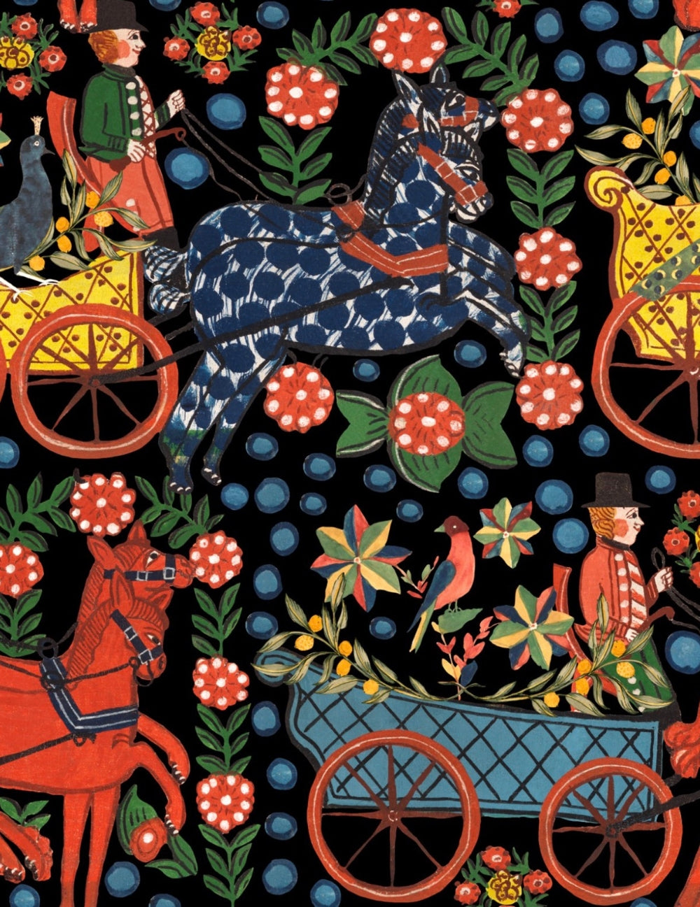 Wandtapete Fasnacht Anthrazit