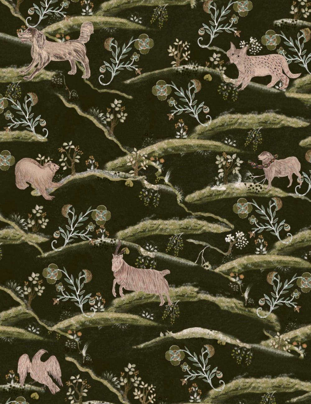 Wandtapete Countryside by Night