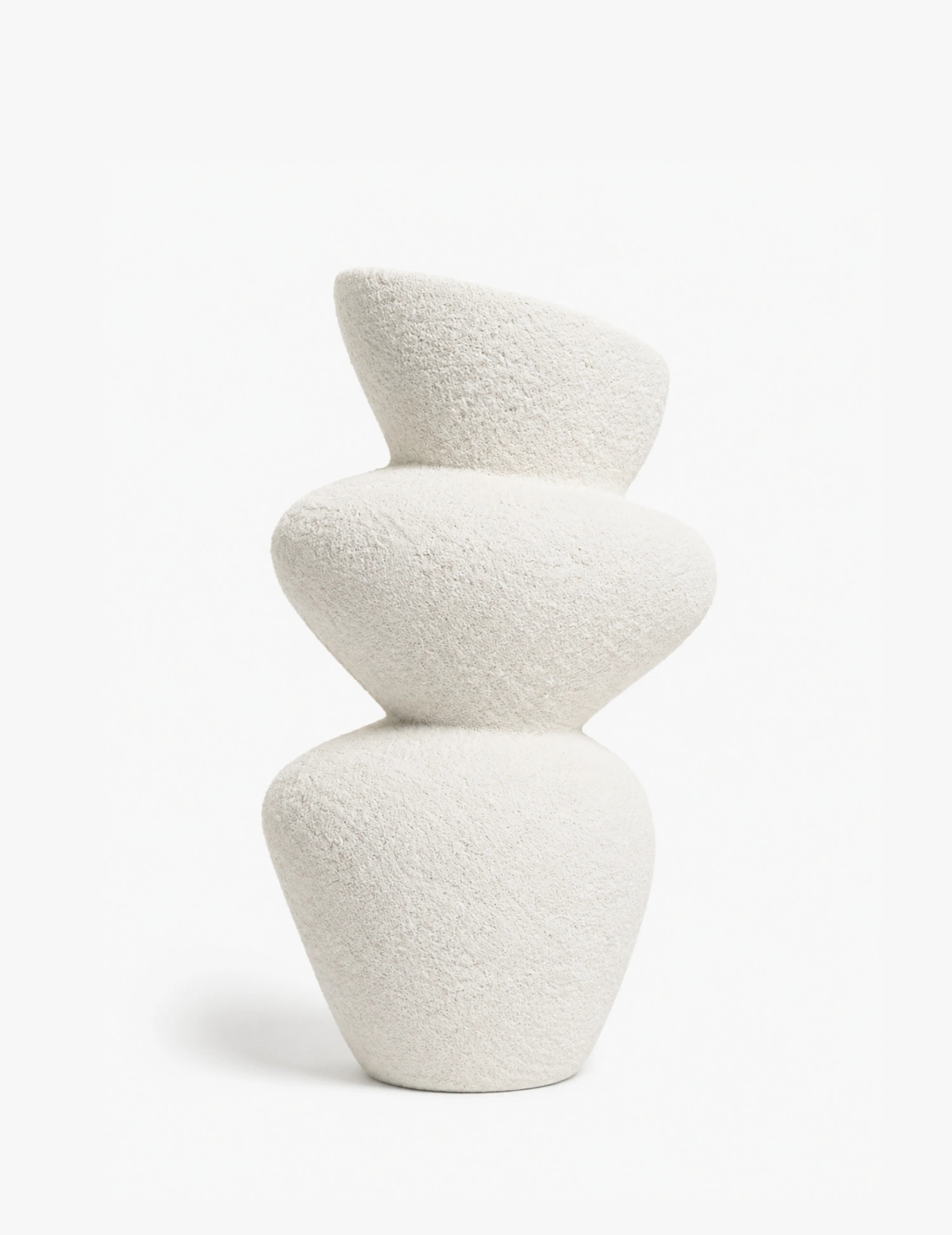 Deko-Vase Skulptural Weiß