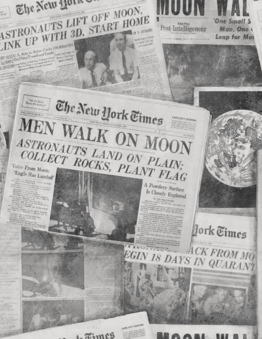 Wandtapete Moonwalker Neutral