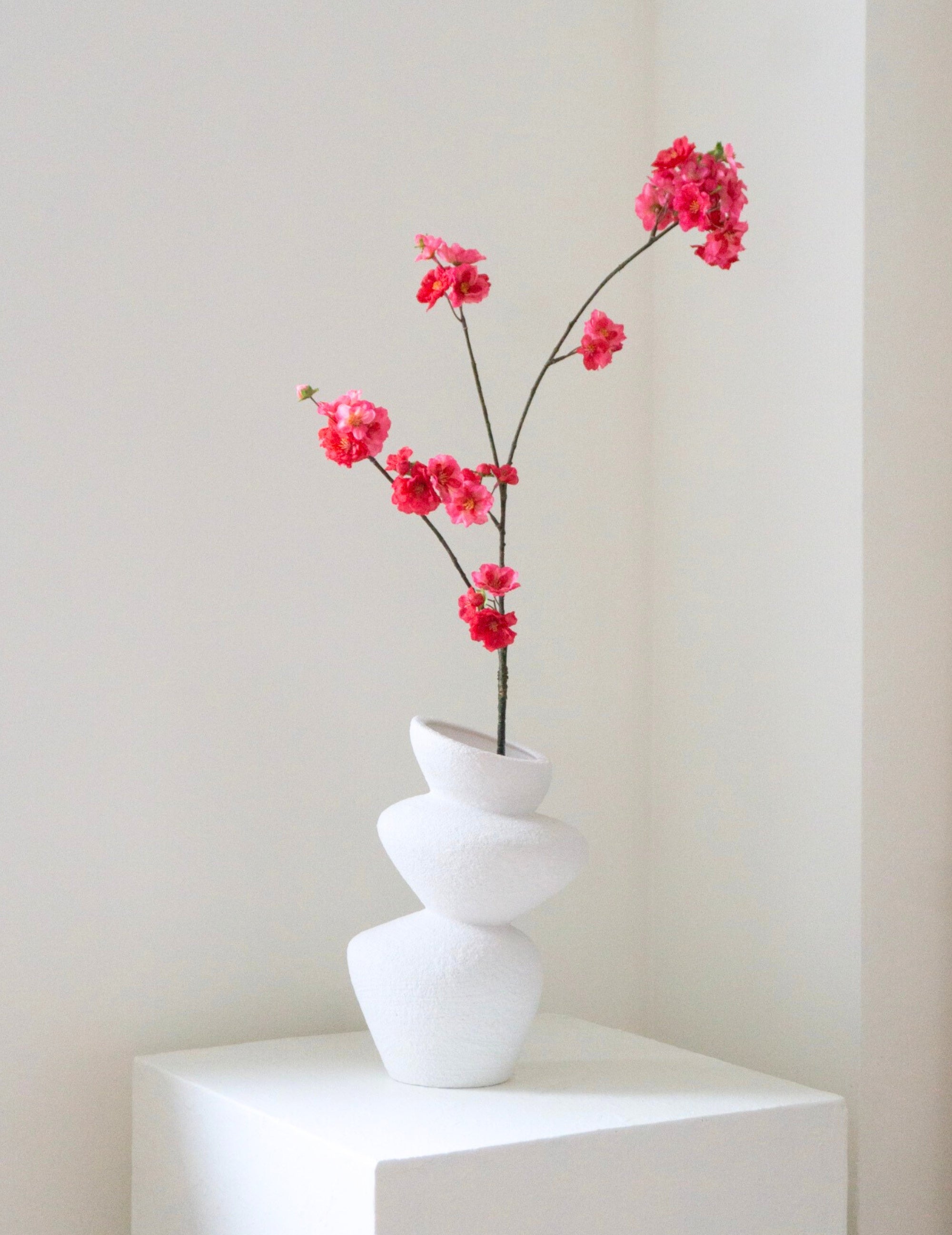 Kunstblume Blütenzweig Pink