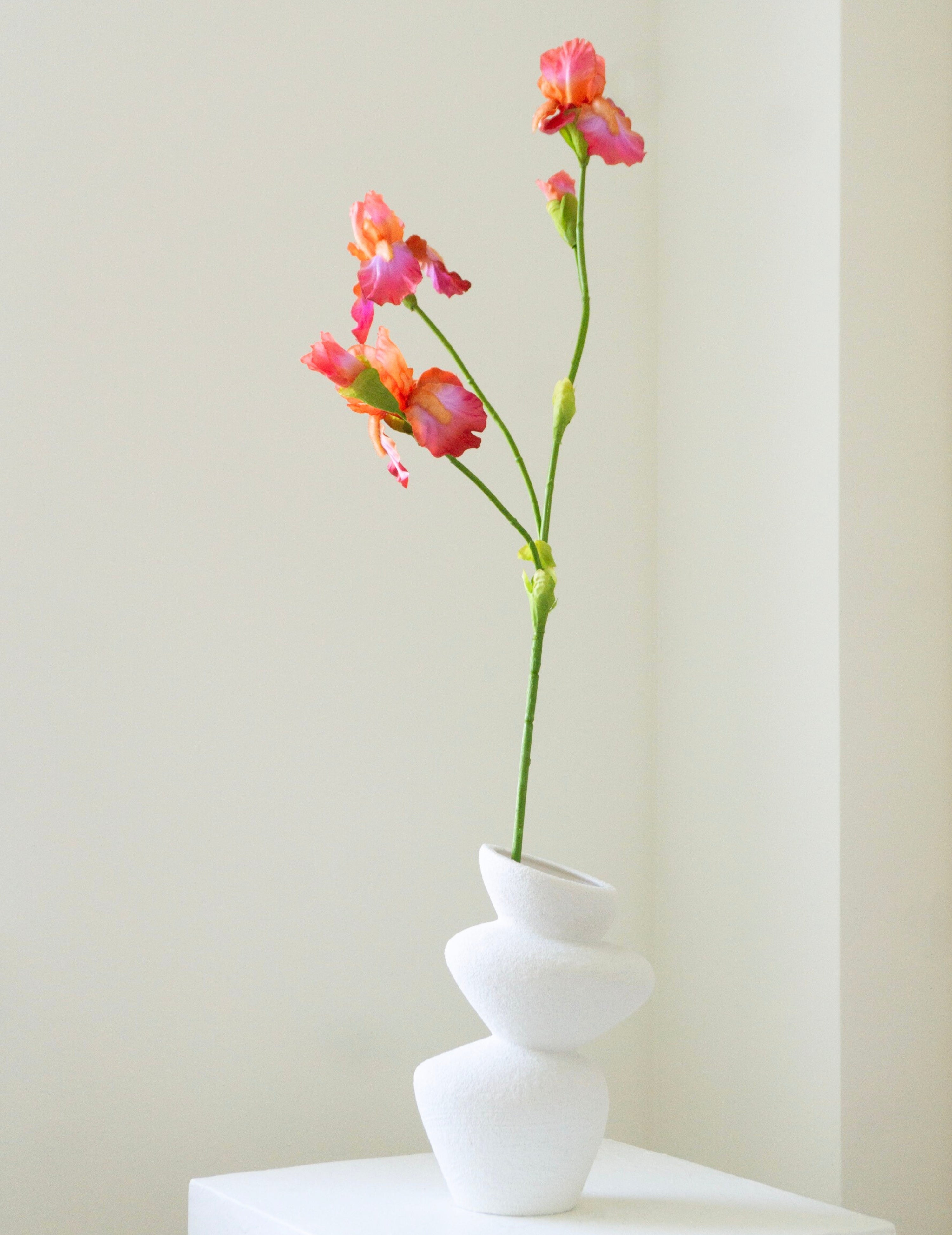 Kunstblume Iris Pink-Orange