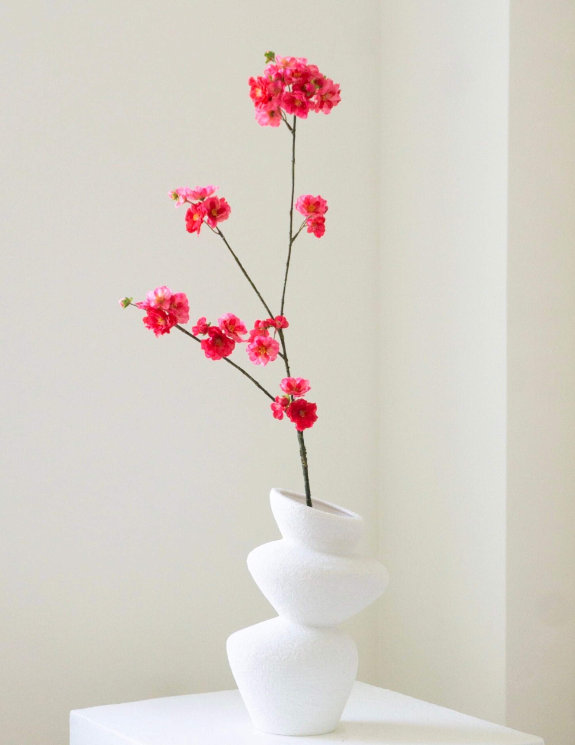 Kunstblume Blütenzweig Pink