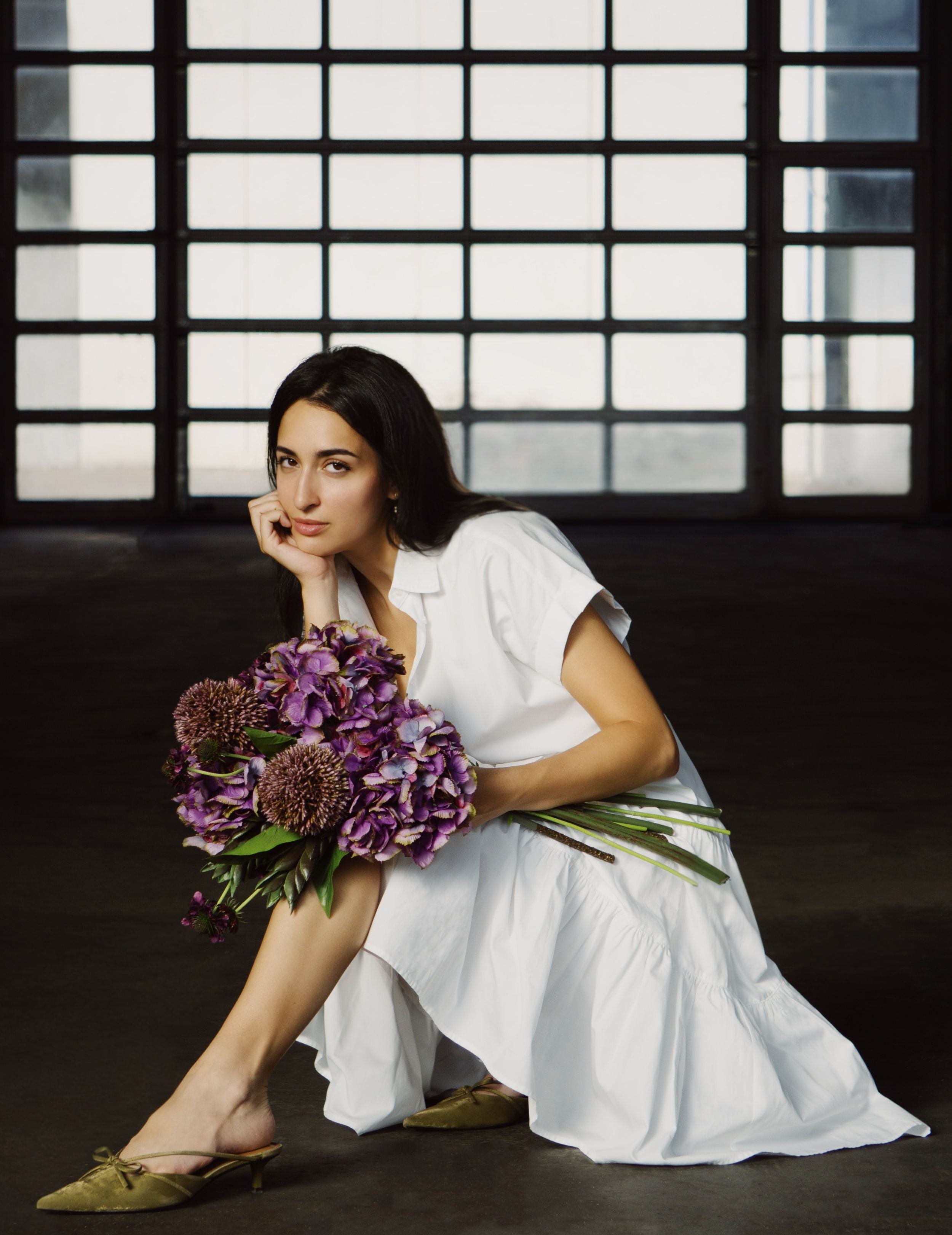 Kunstblumen-Strauß Midnight Plum