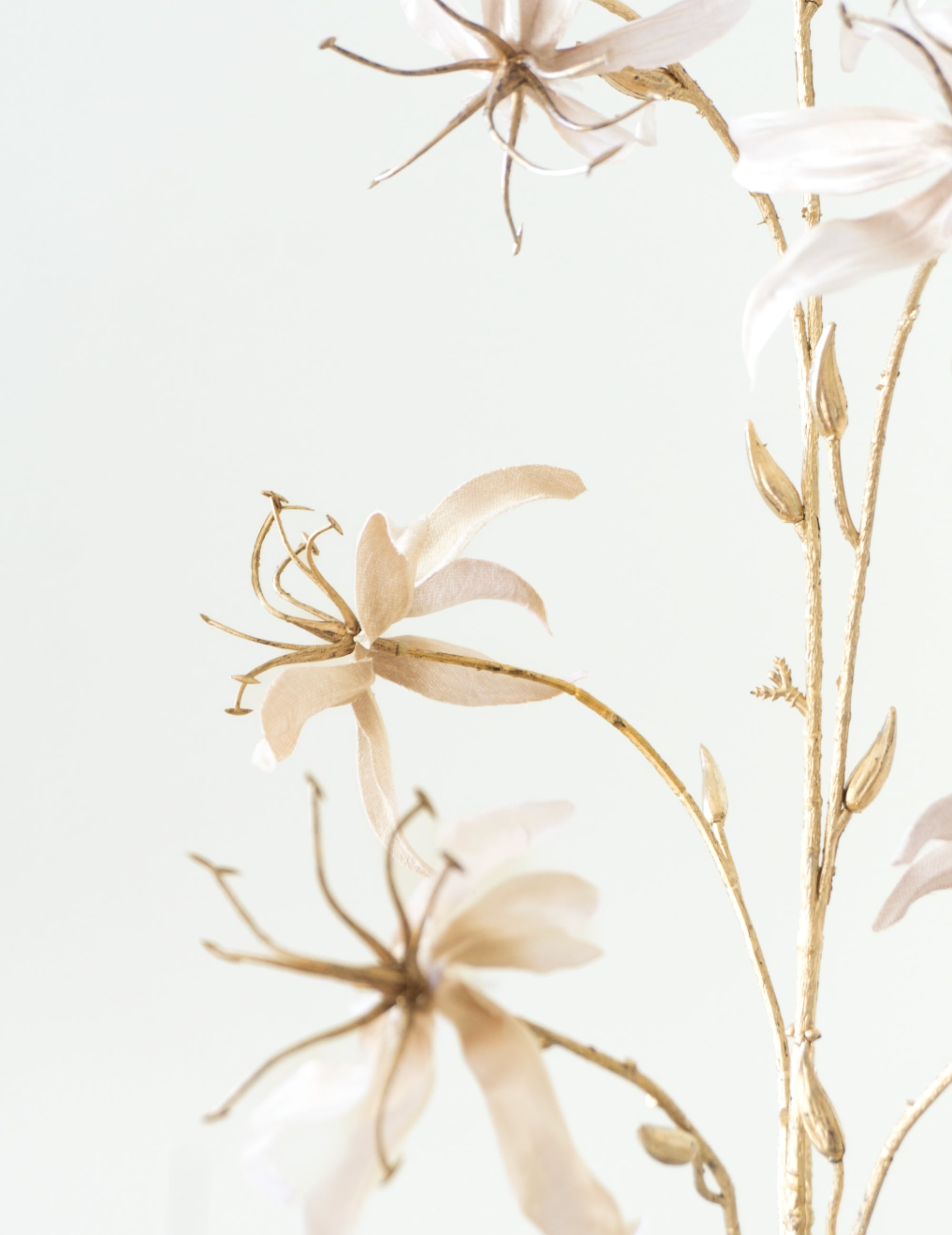 Kunstblume Gloriosa aus Samt Altrosa