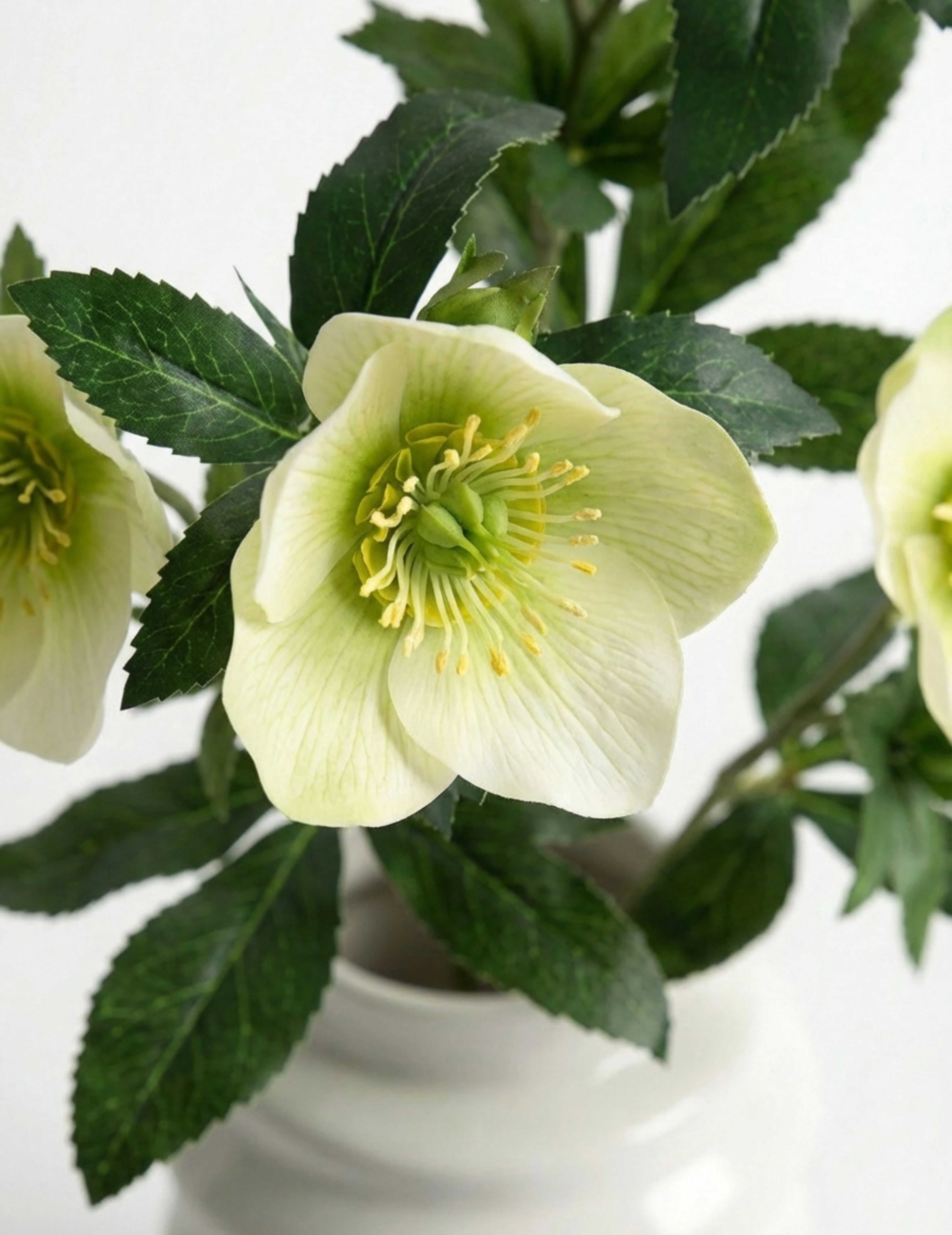 Kunstblume Schneerose Weiß-Grün