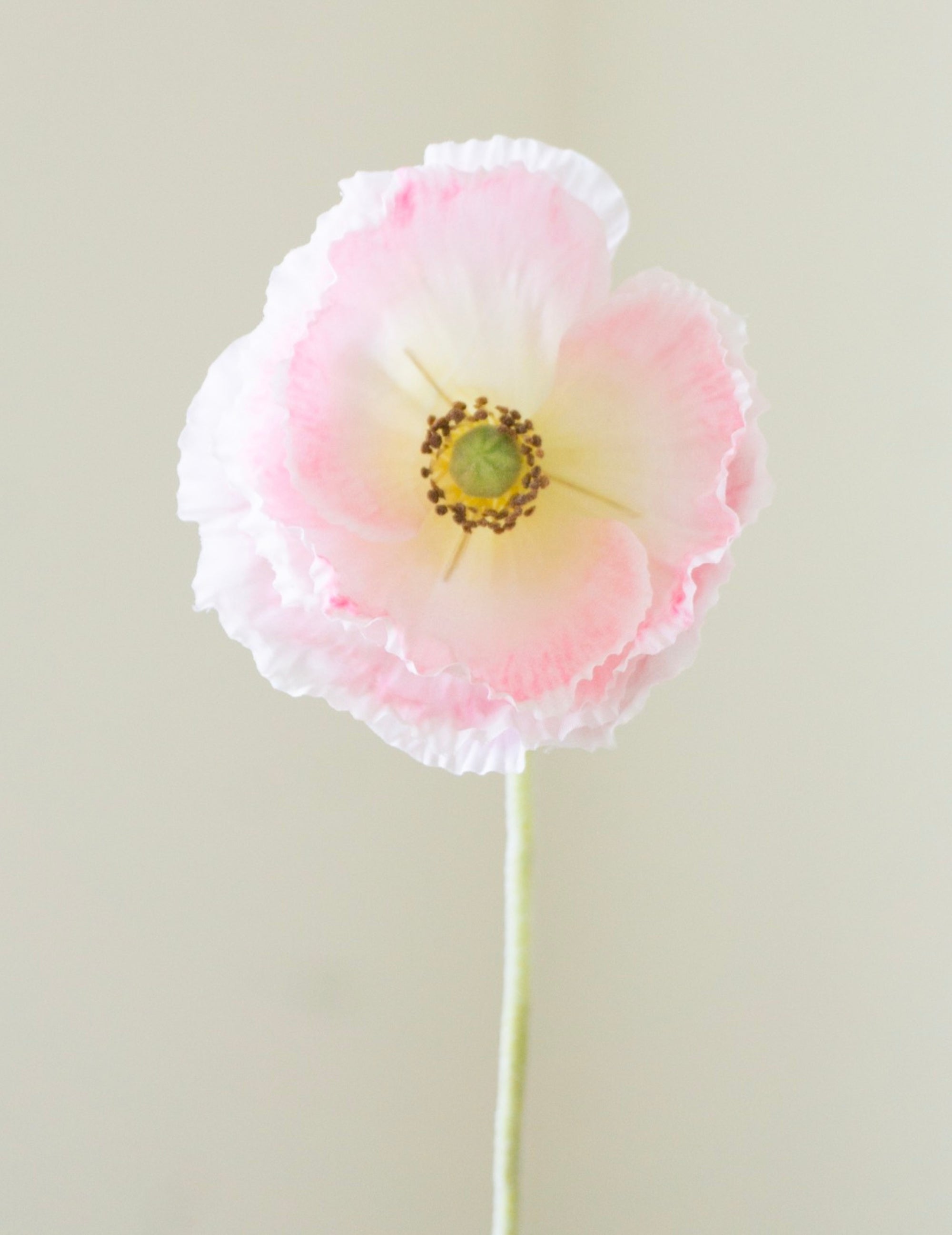Kunstblume Mohn Rosa