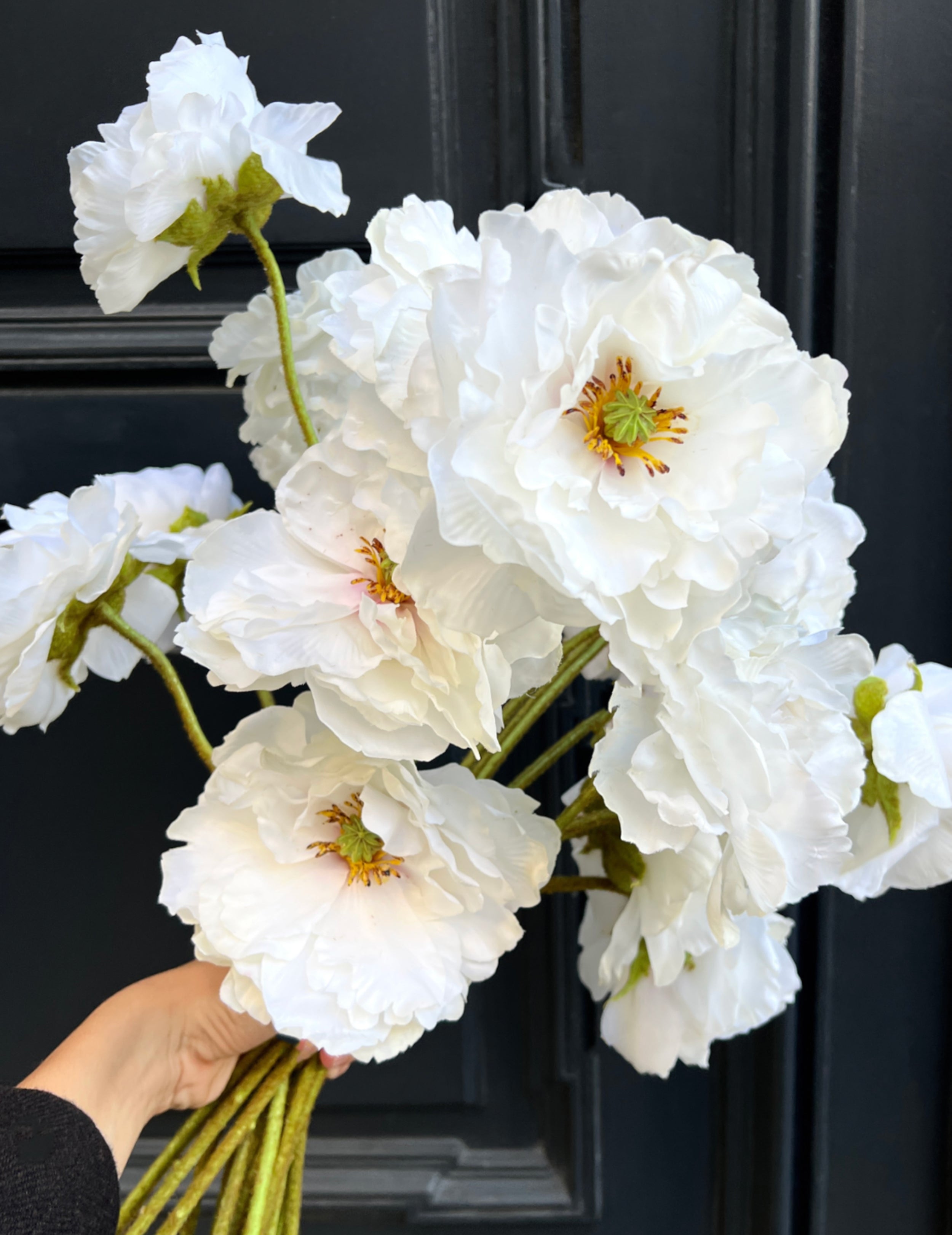 Kunstblume Mohnblume 'Real Touch' Weiß