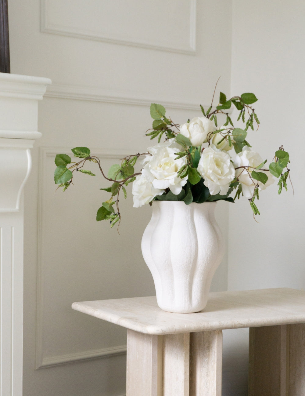 Kunstblumen-Strauß White Lizzy