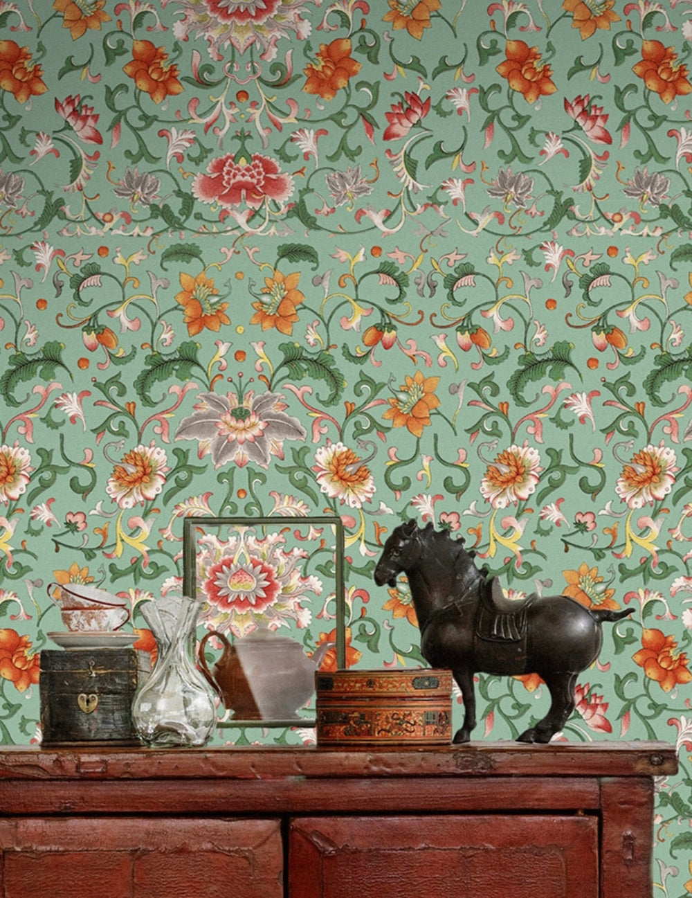 Wandtapete Chinese Floral Premium