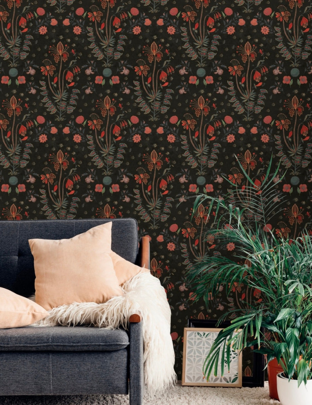 Wandtapete Gypsy Anthrazit