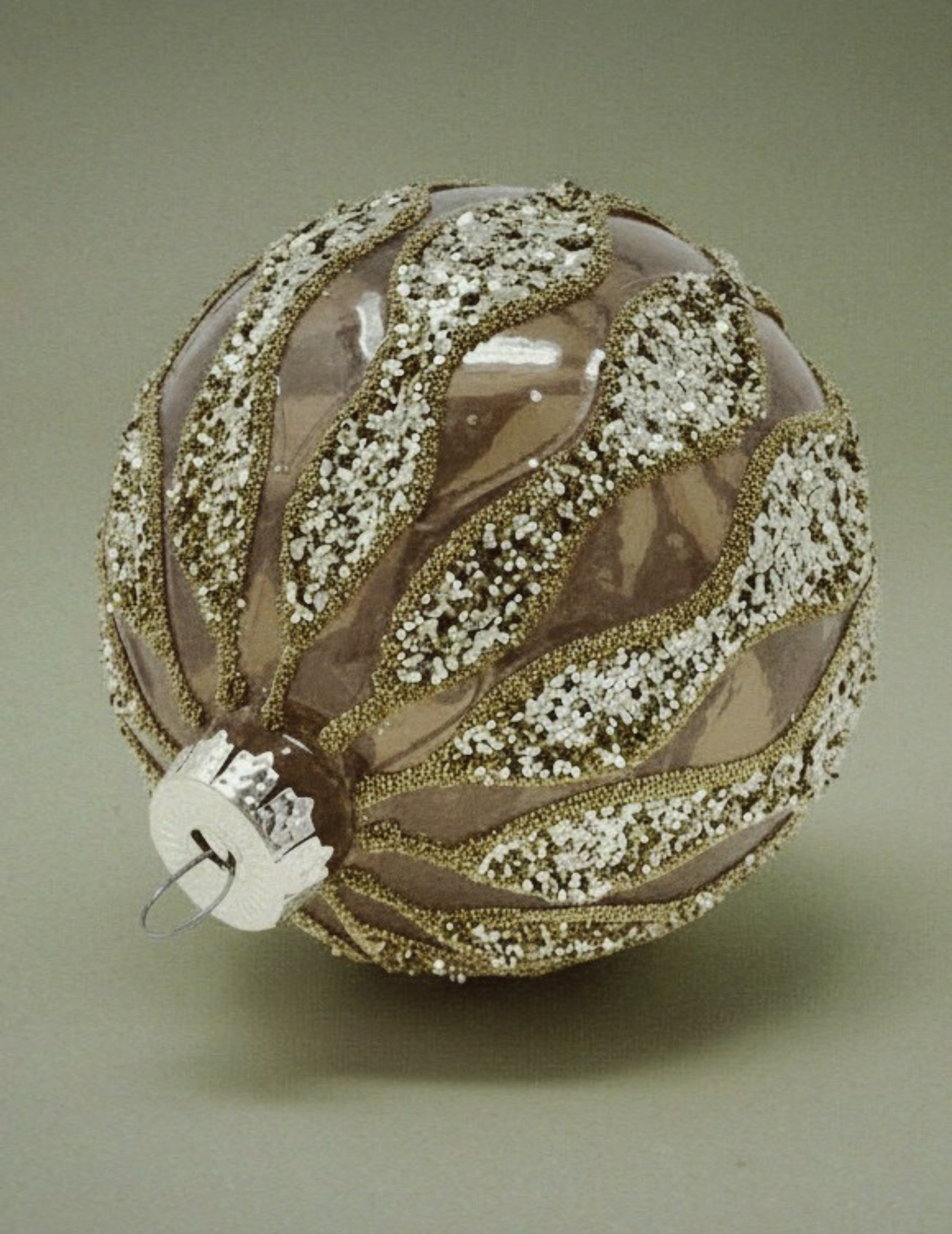 Weihnachtskugel aus Glas Lila Gold