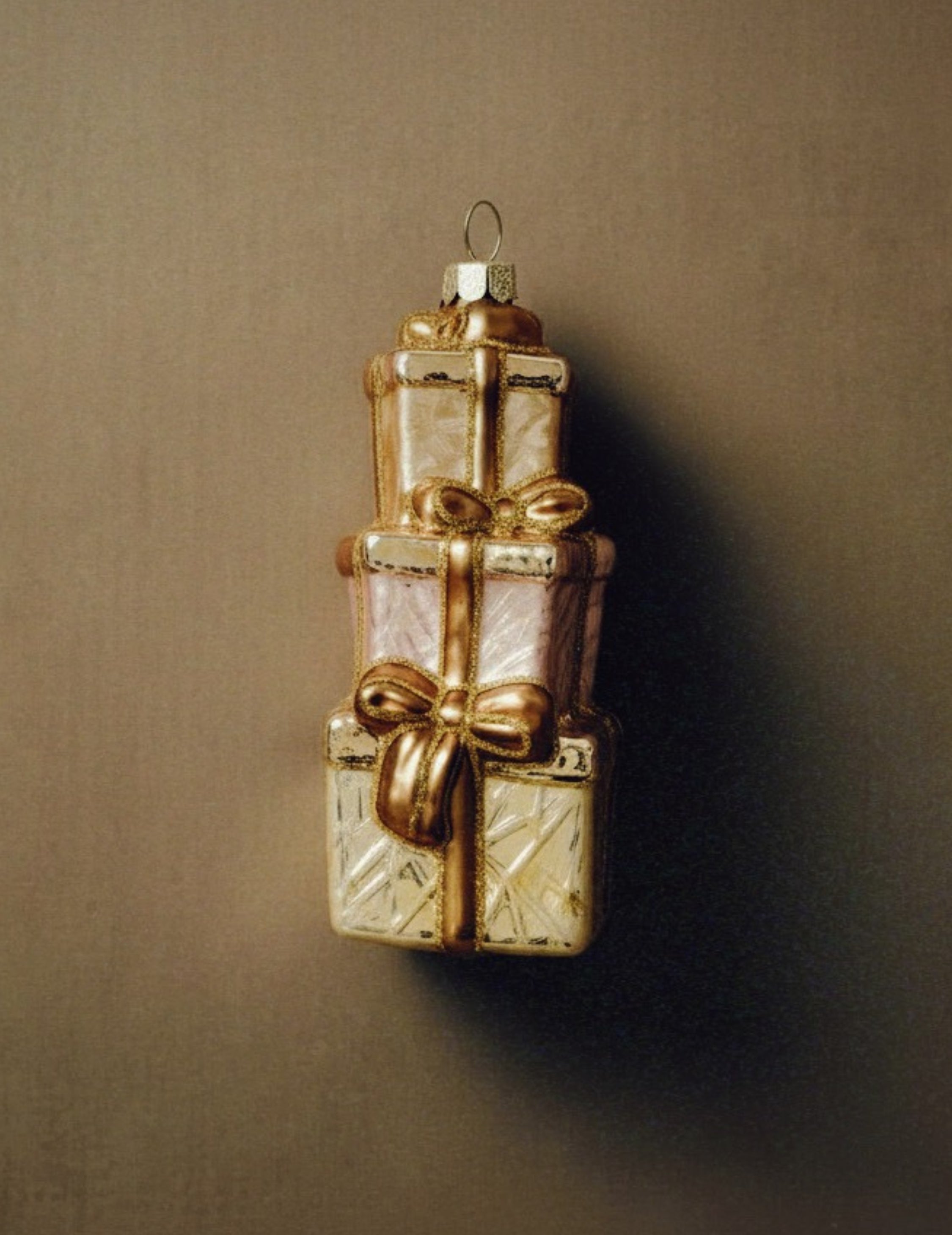 Weihnachtsornament Geschenke aus Glas Pastell