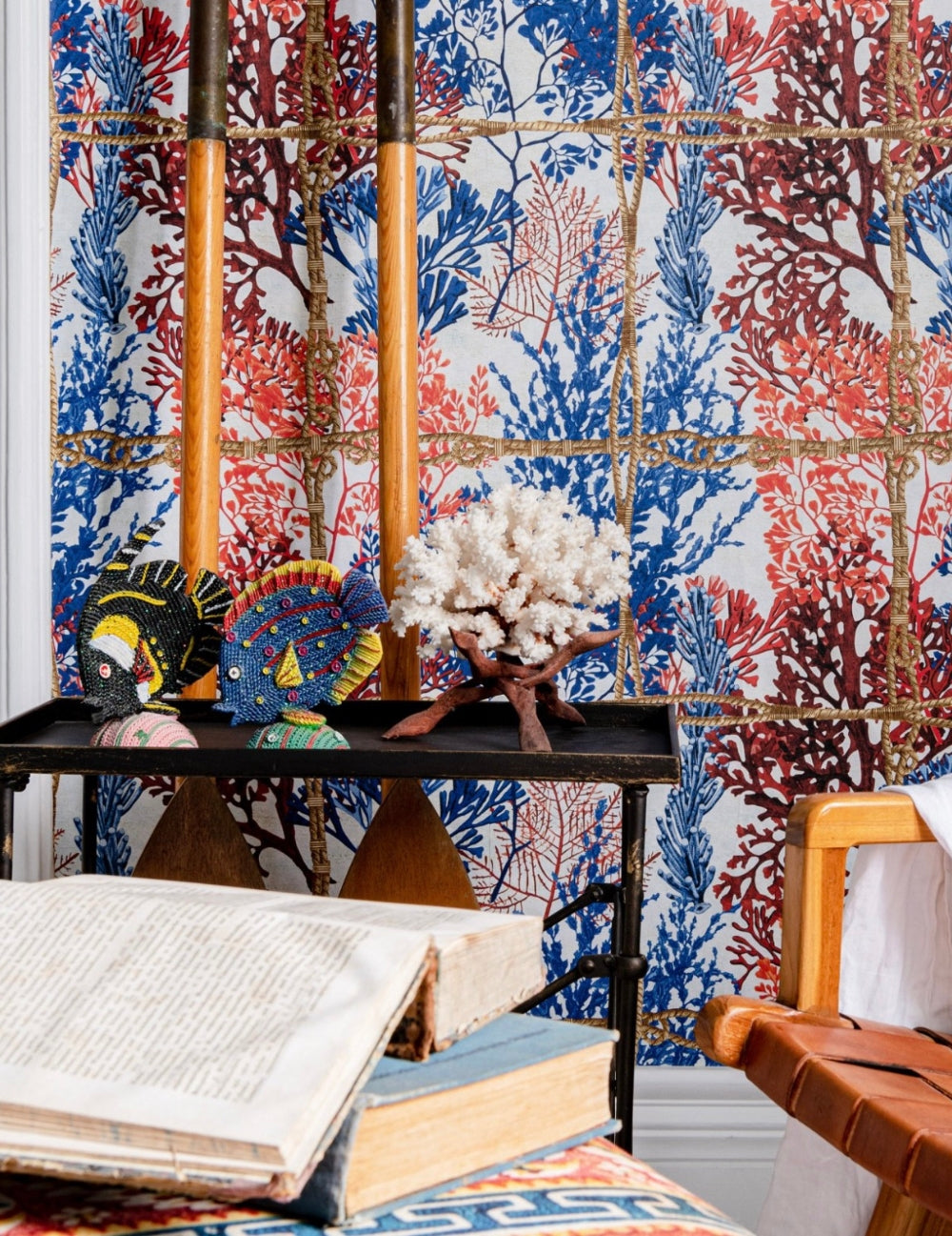 Wandtapete Corallia Weiß