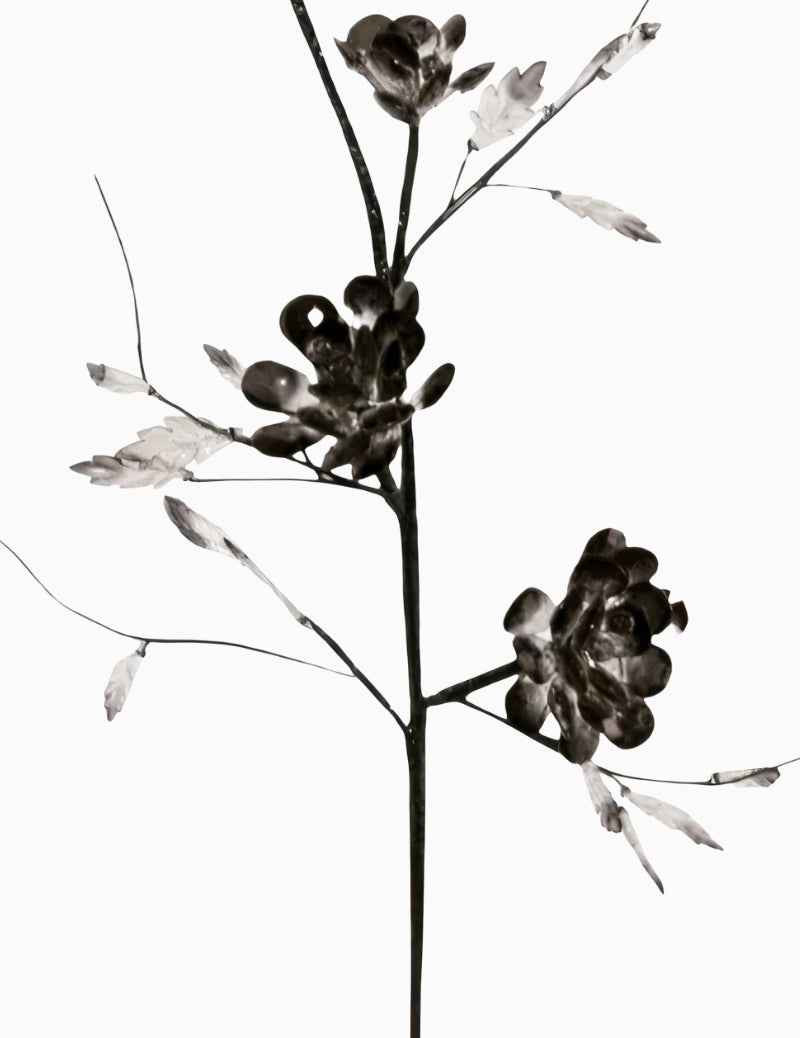 Artificial flower acrylic petals brown-black