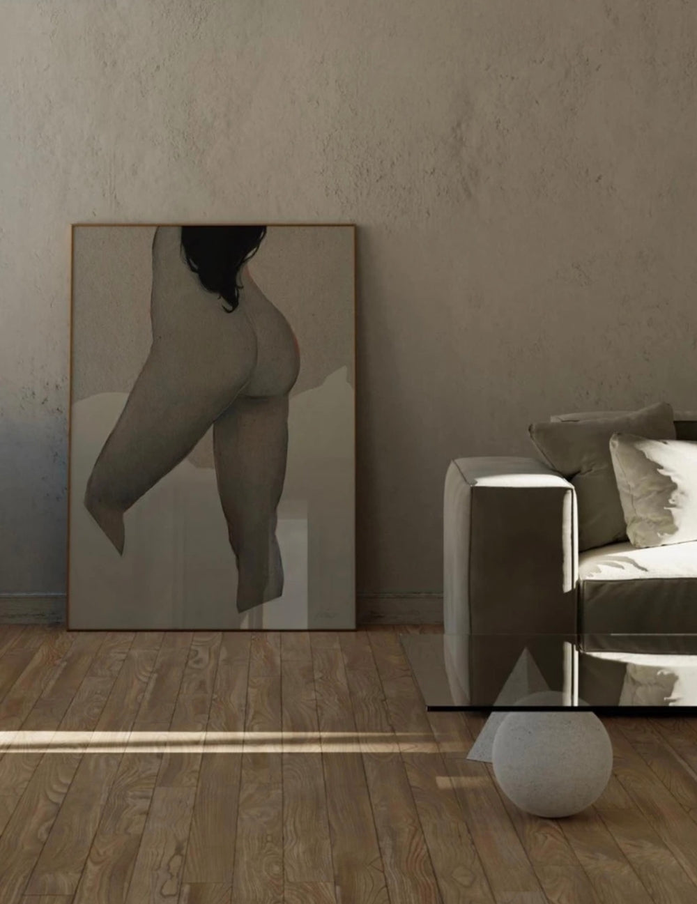 Poster Woman in Bed Creme