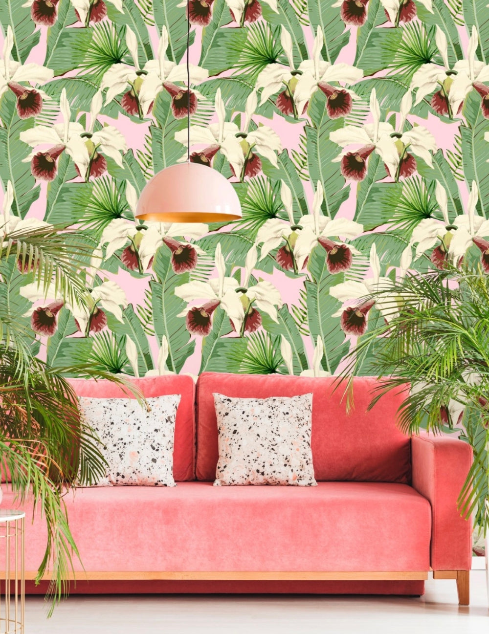 Wandtapete Treasure Island Pink