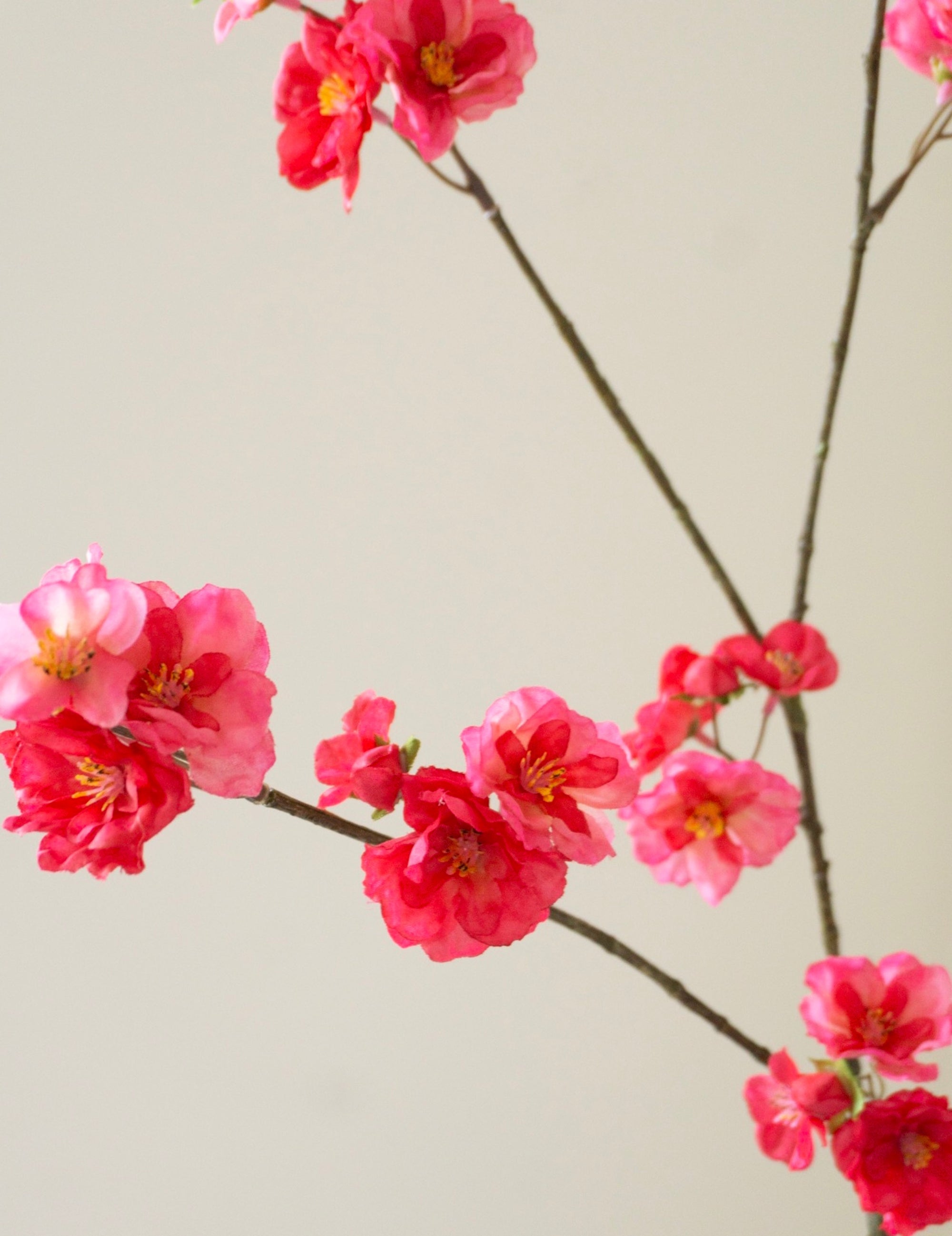 Kunstblume Blütenzweig Pink