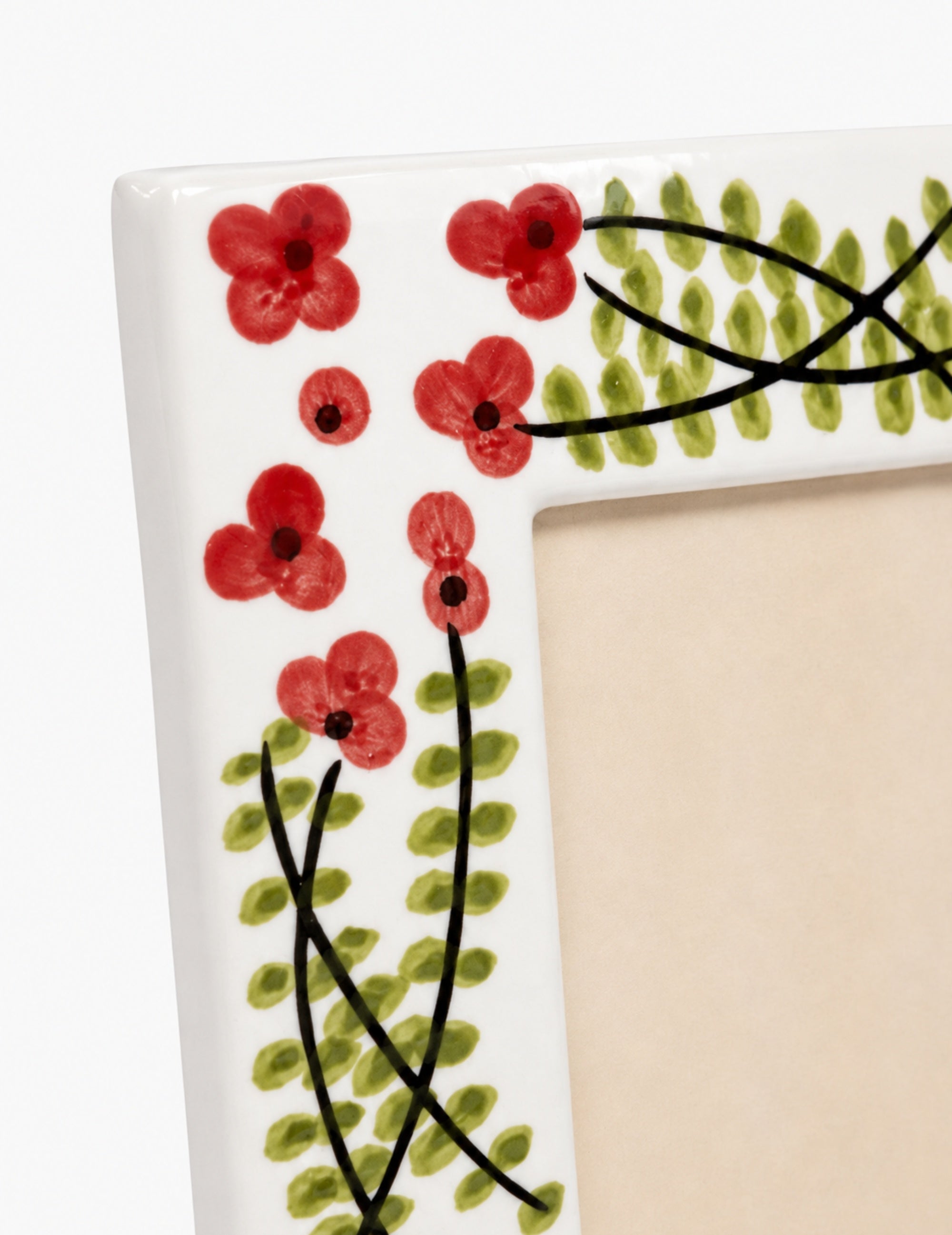 Keramik-Bilderrahmen mit Blumenmuster