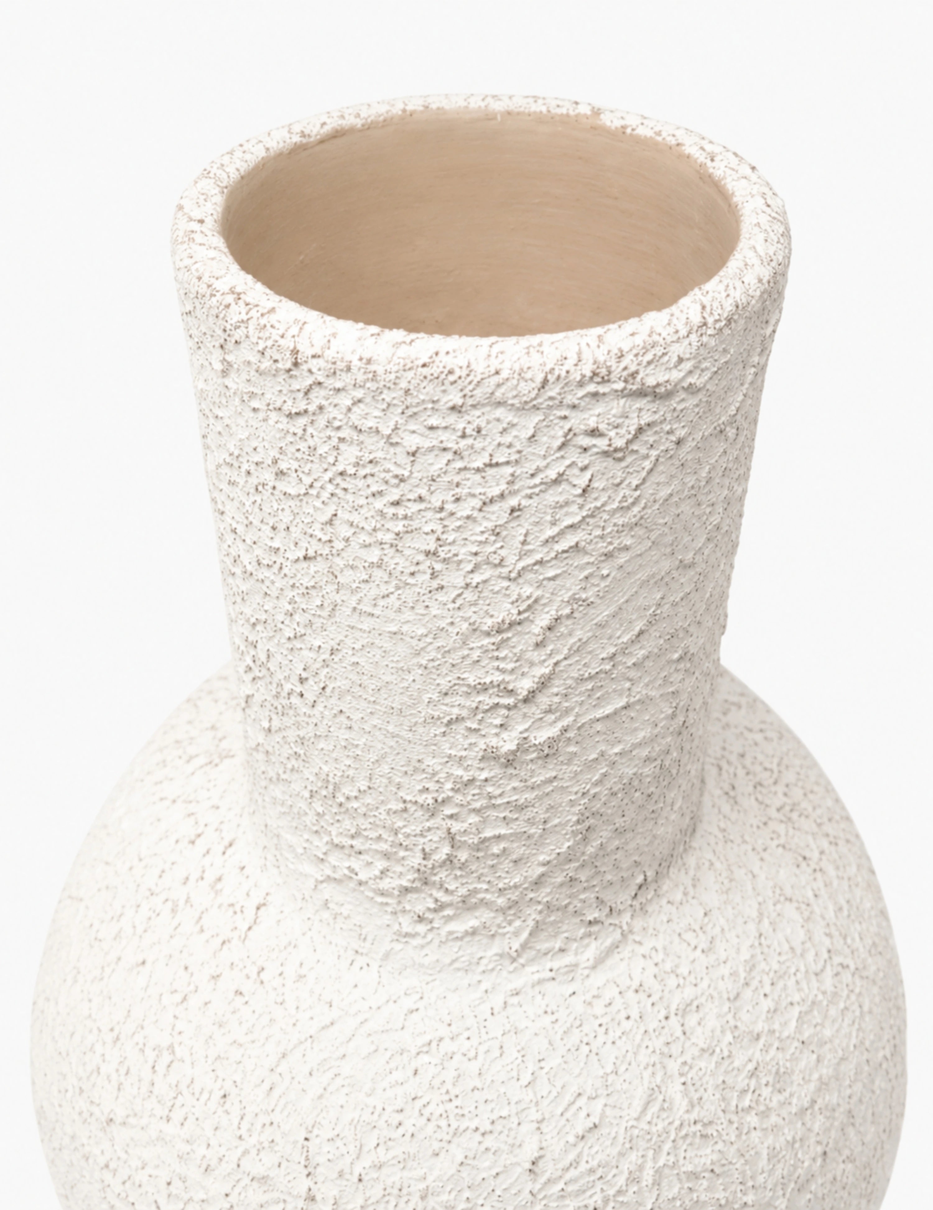 Deko-Vase Terrakotta Weiß