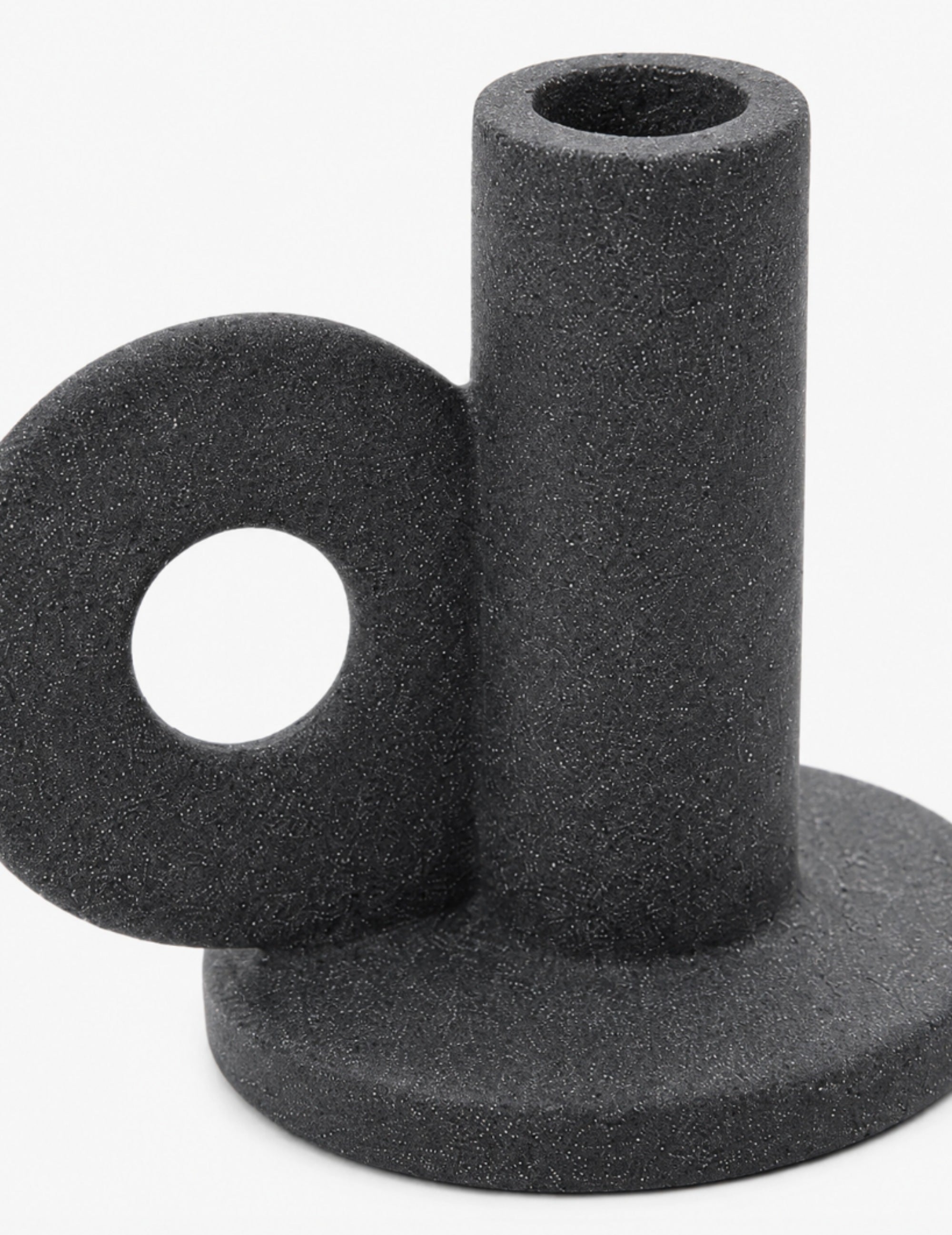 Kerzenhalter aus Keramik Susia Schwarz