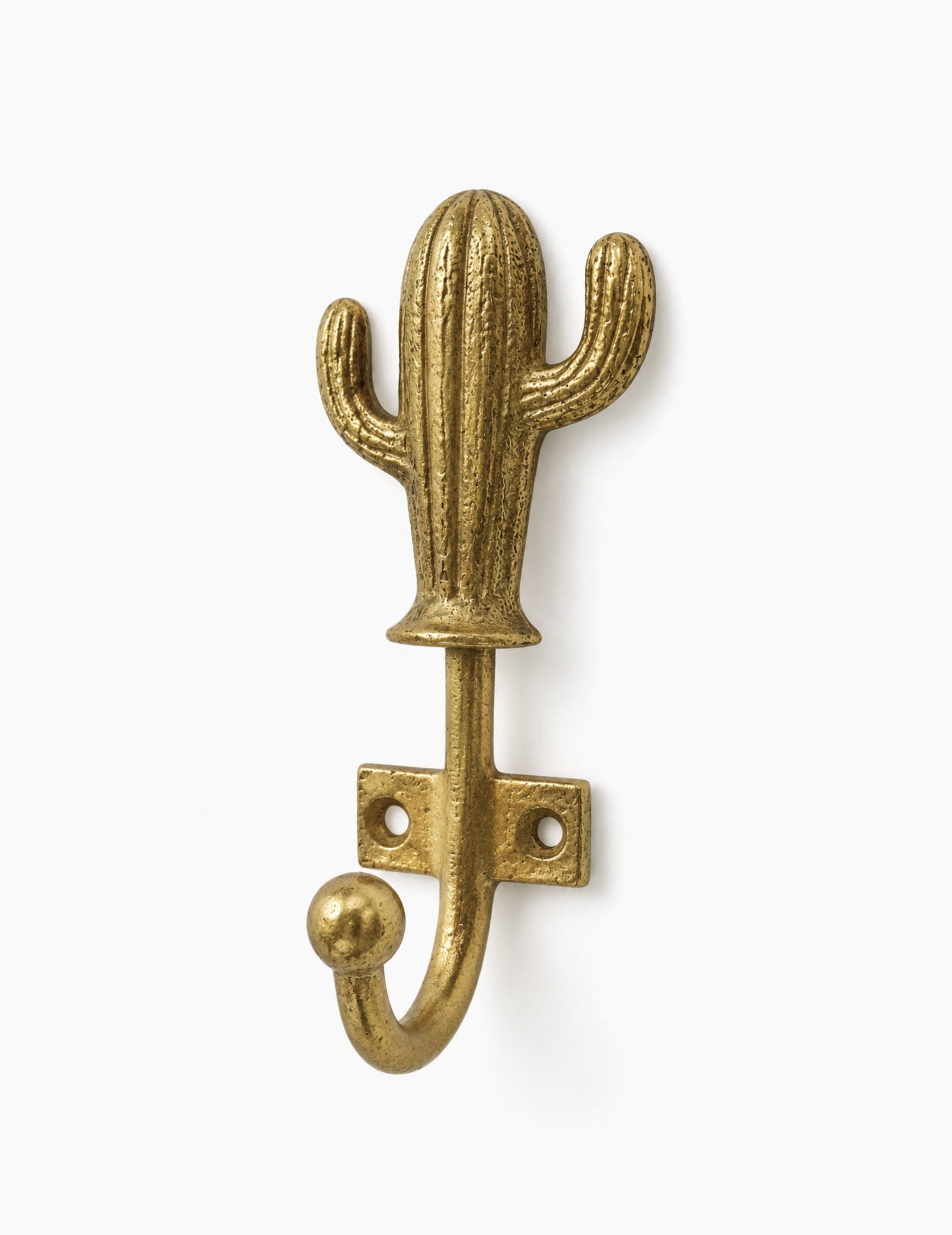 Goldener Wandhaken Kaktus