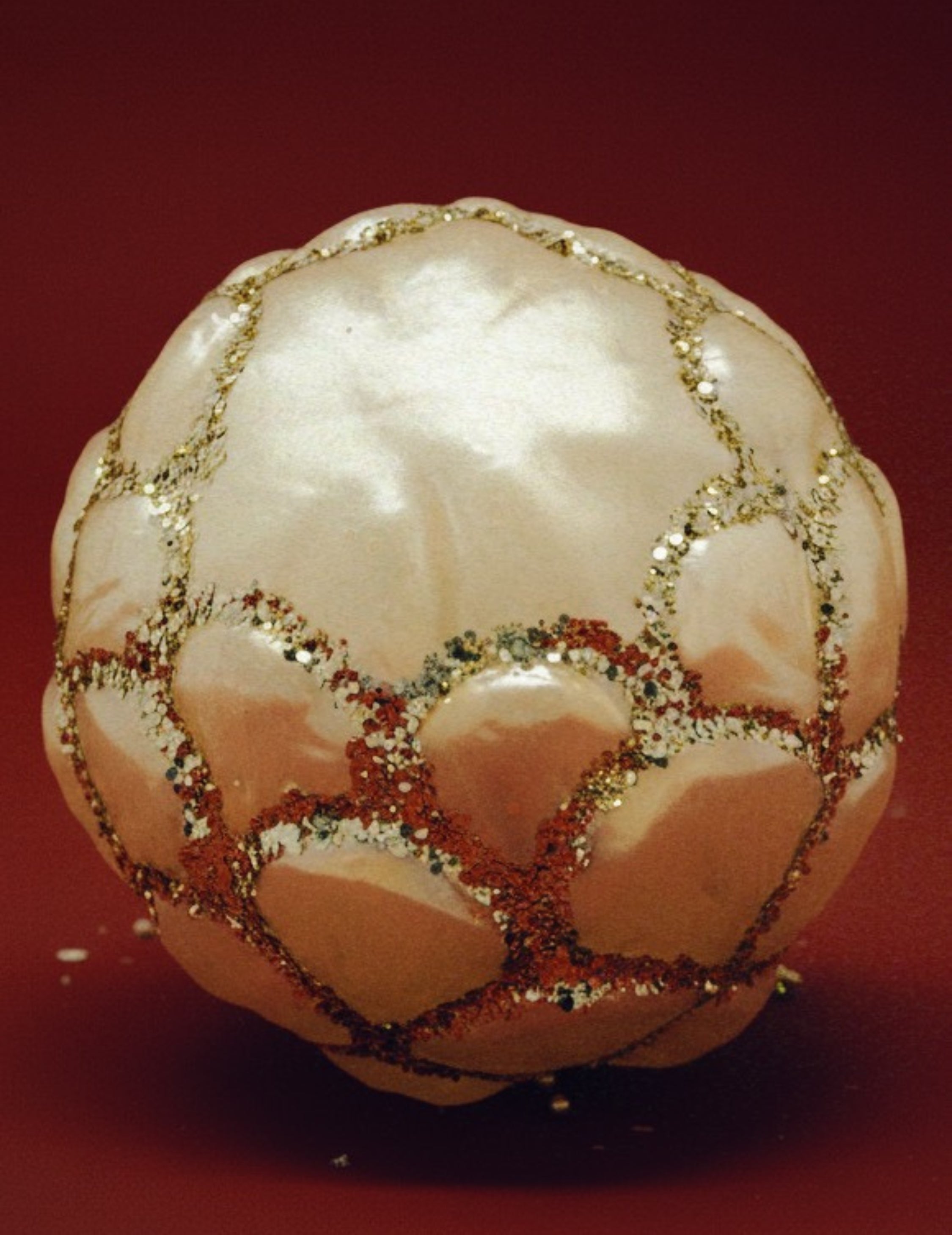 Weihnachtskugel aus Glas Zapfen Gold