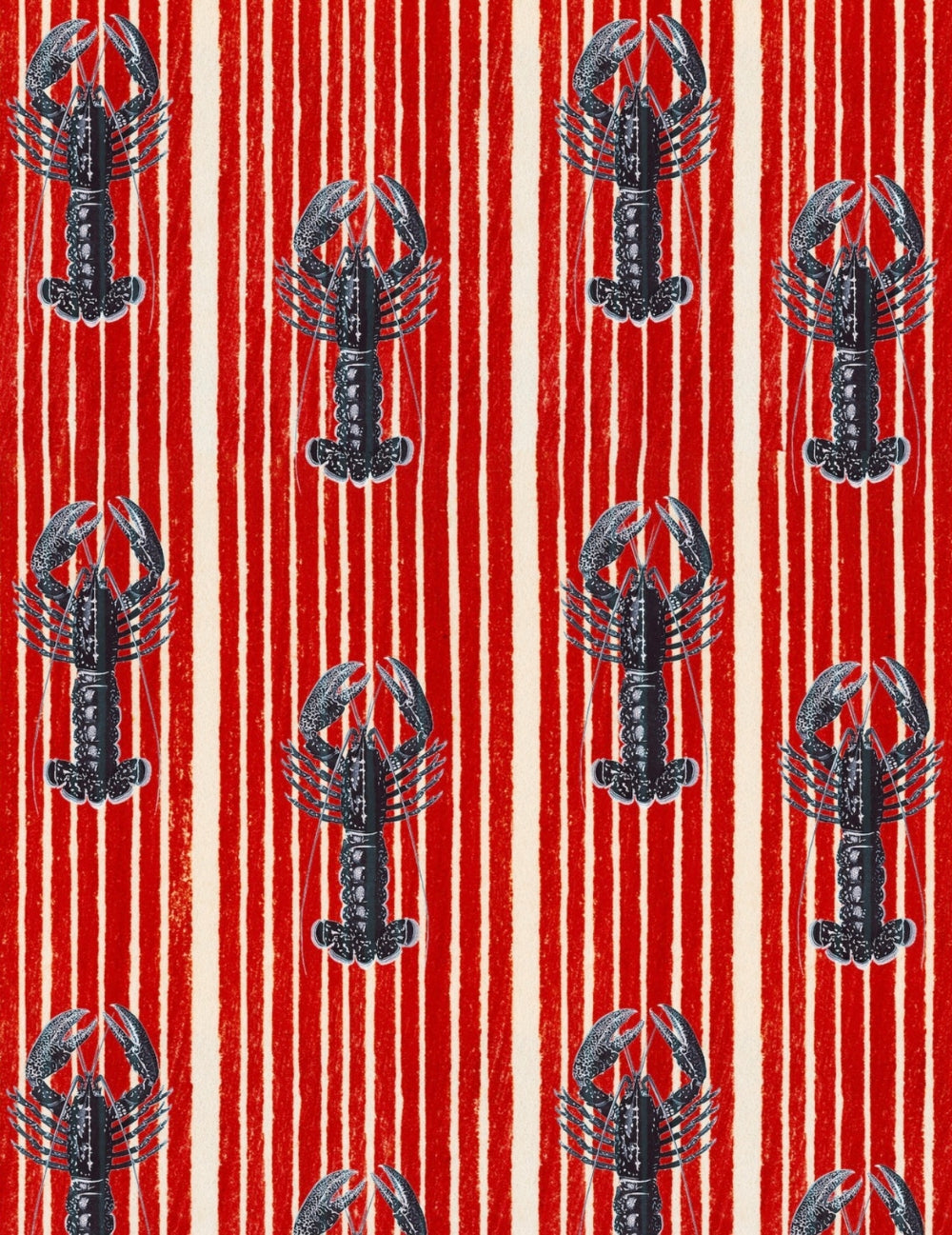 Wandtapete Mediterranean Lobster Red