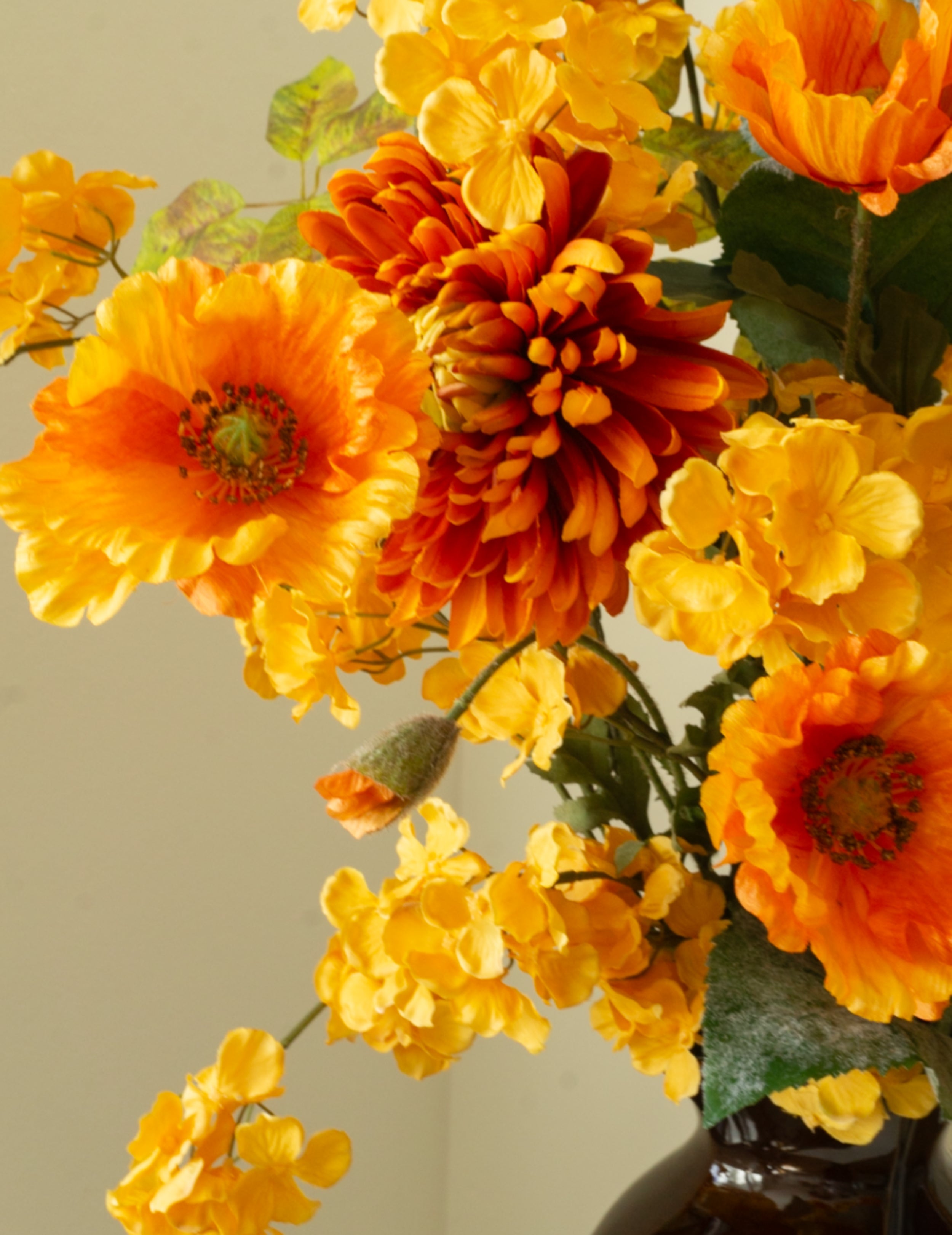 Kunstblumen-Strauß Amber Flame