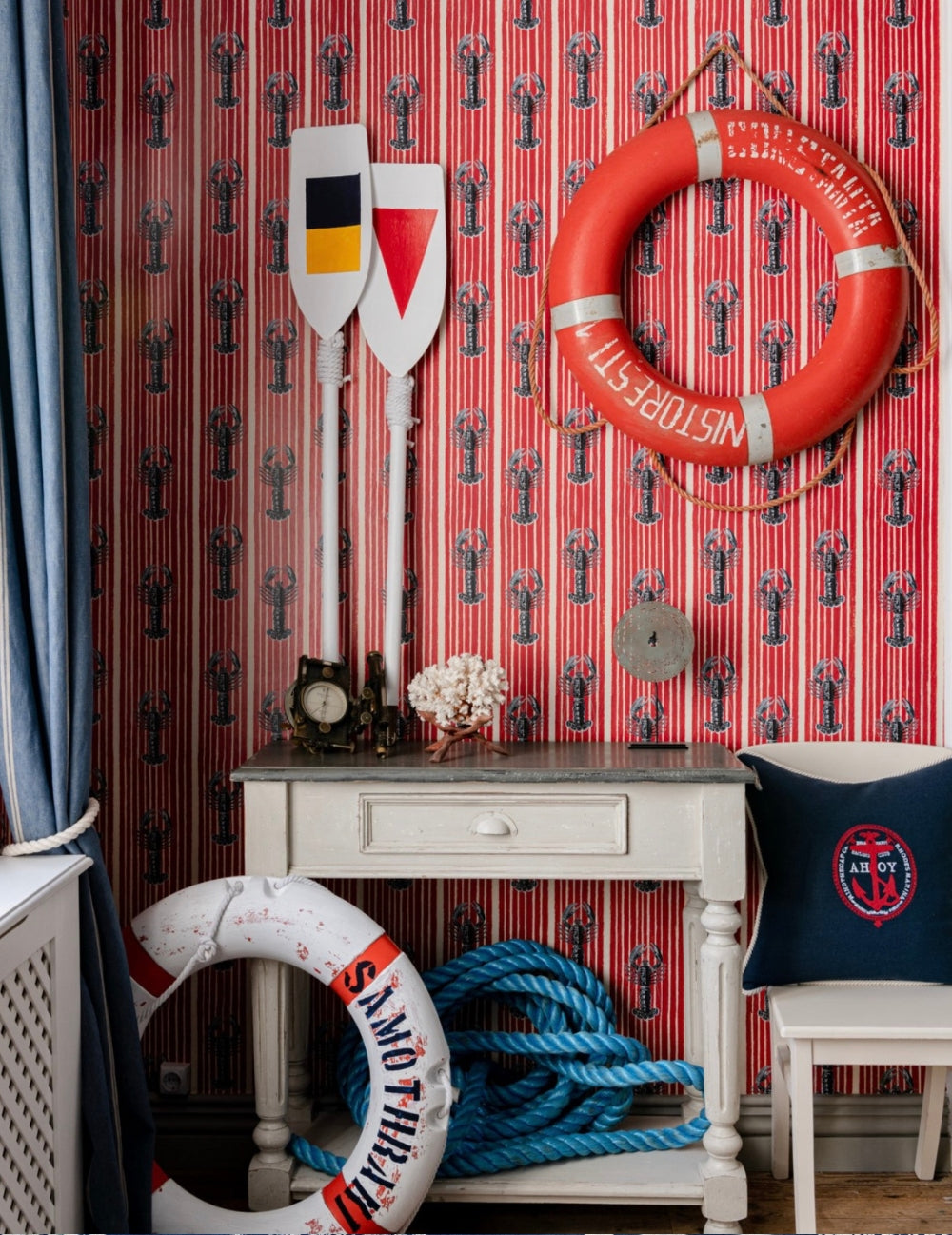 Wandtapete Mediterranean Red